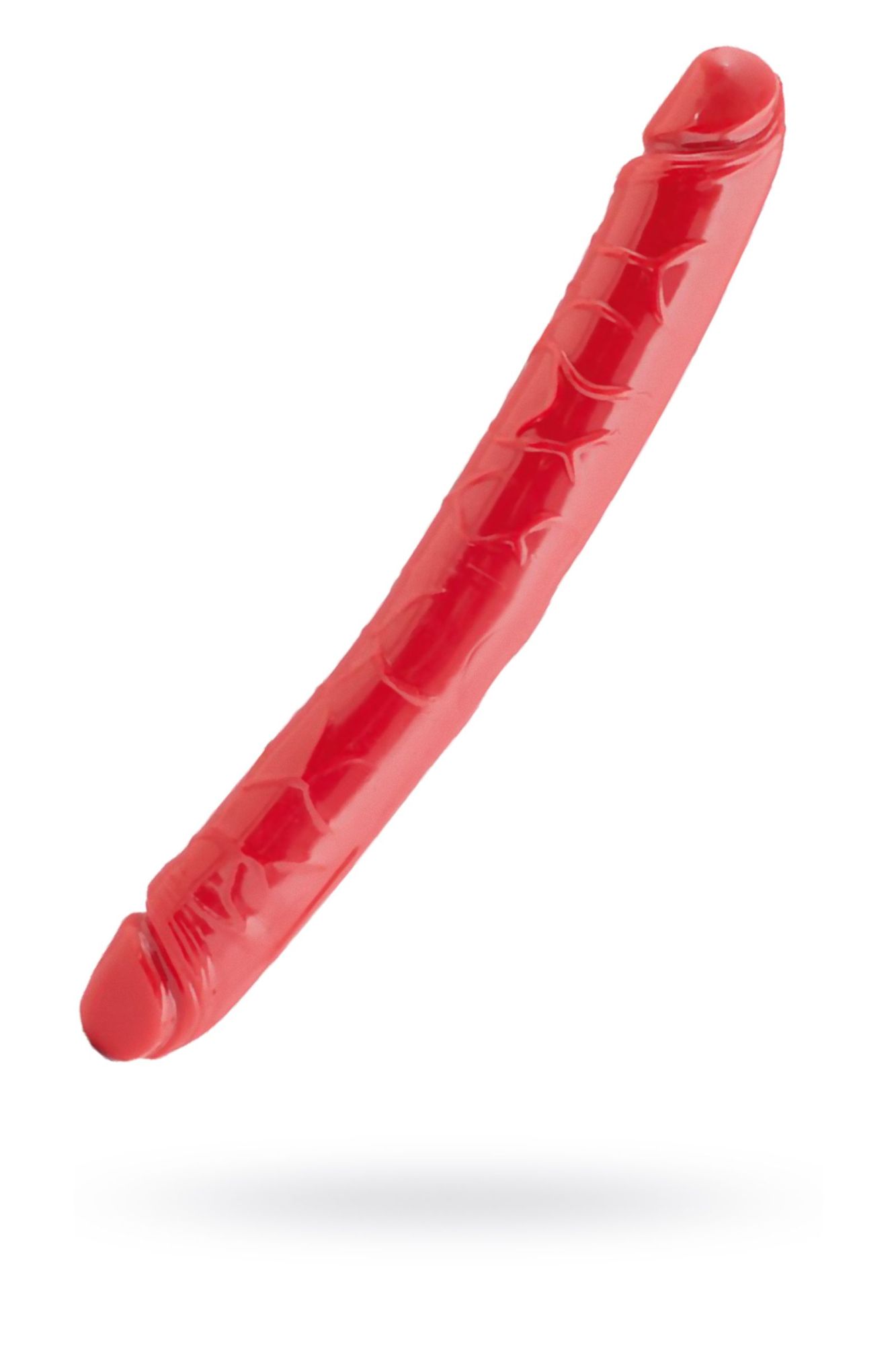 красный двусторонний фаллоимитатор toyfa black & red, пвх, 31 см в России