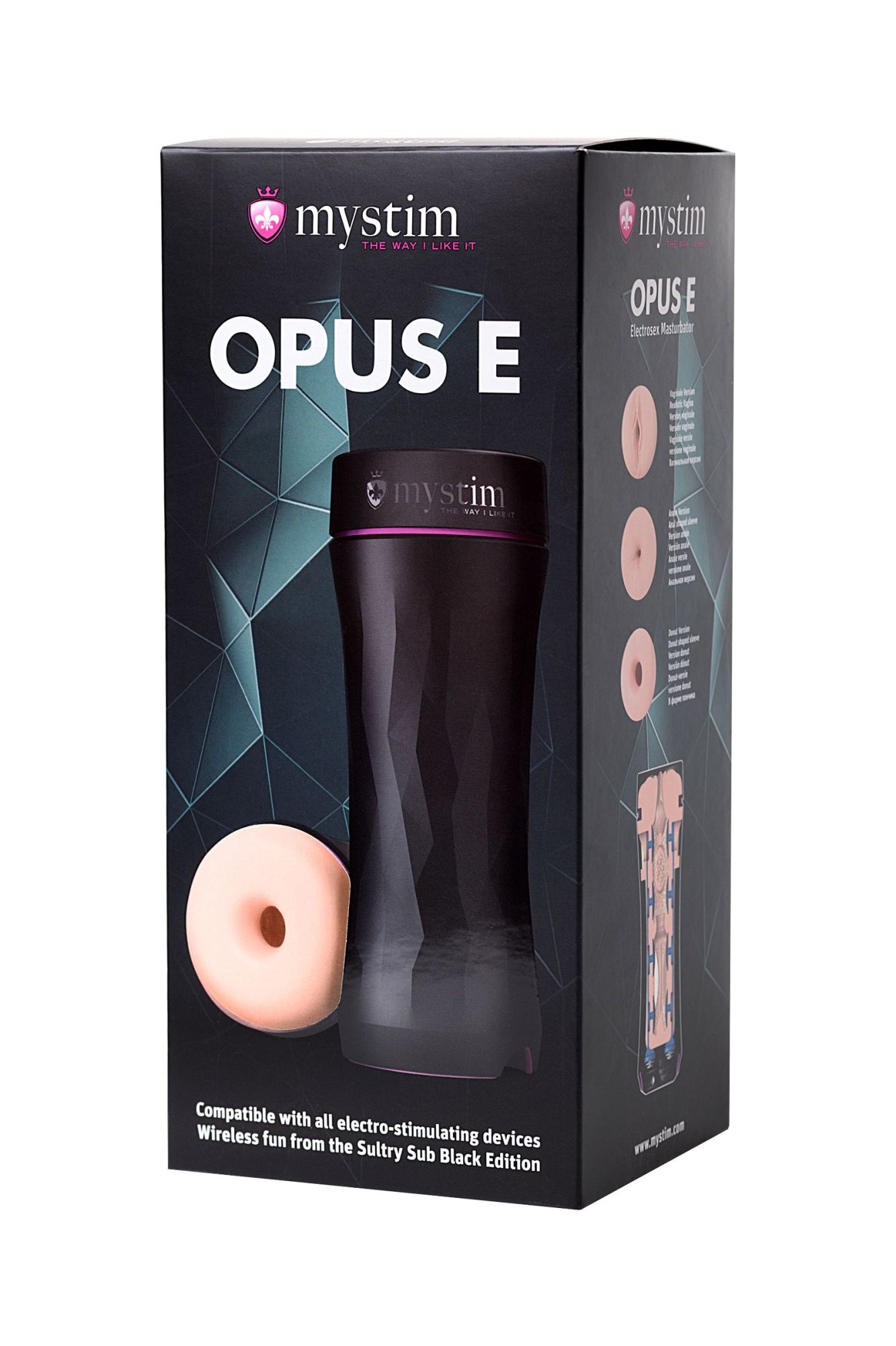 мастурбатор mystim opus e donut,tpe, телесный, 21,5 см в России