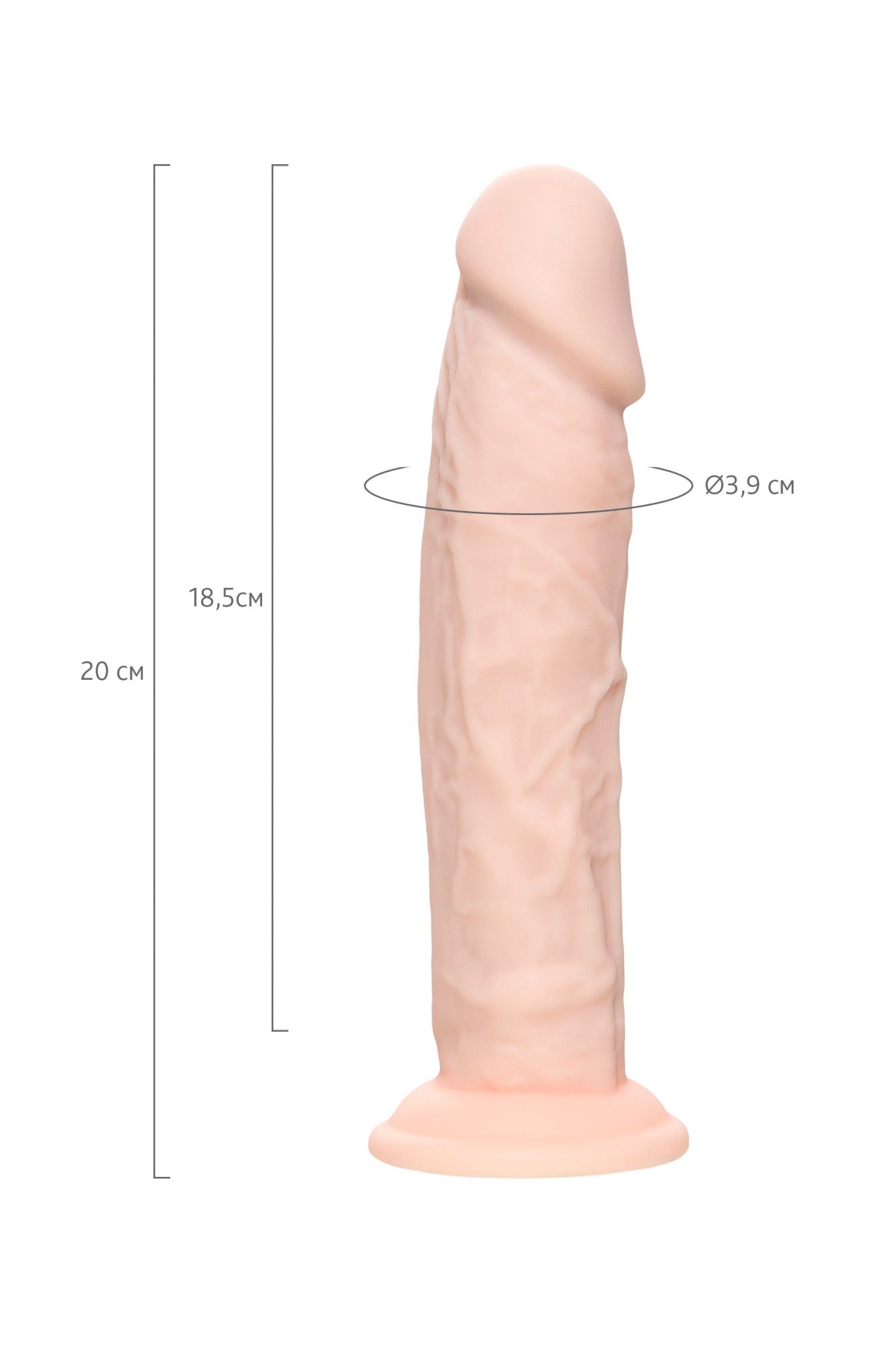 фаллоимитатор realstick silicone gabriel m, сайлекспан, телесный, 20 см в России