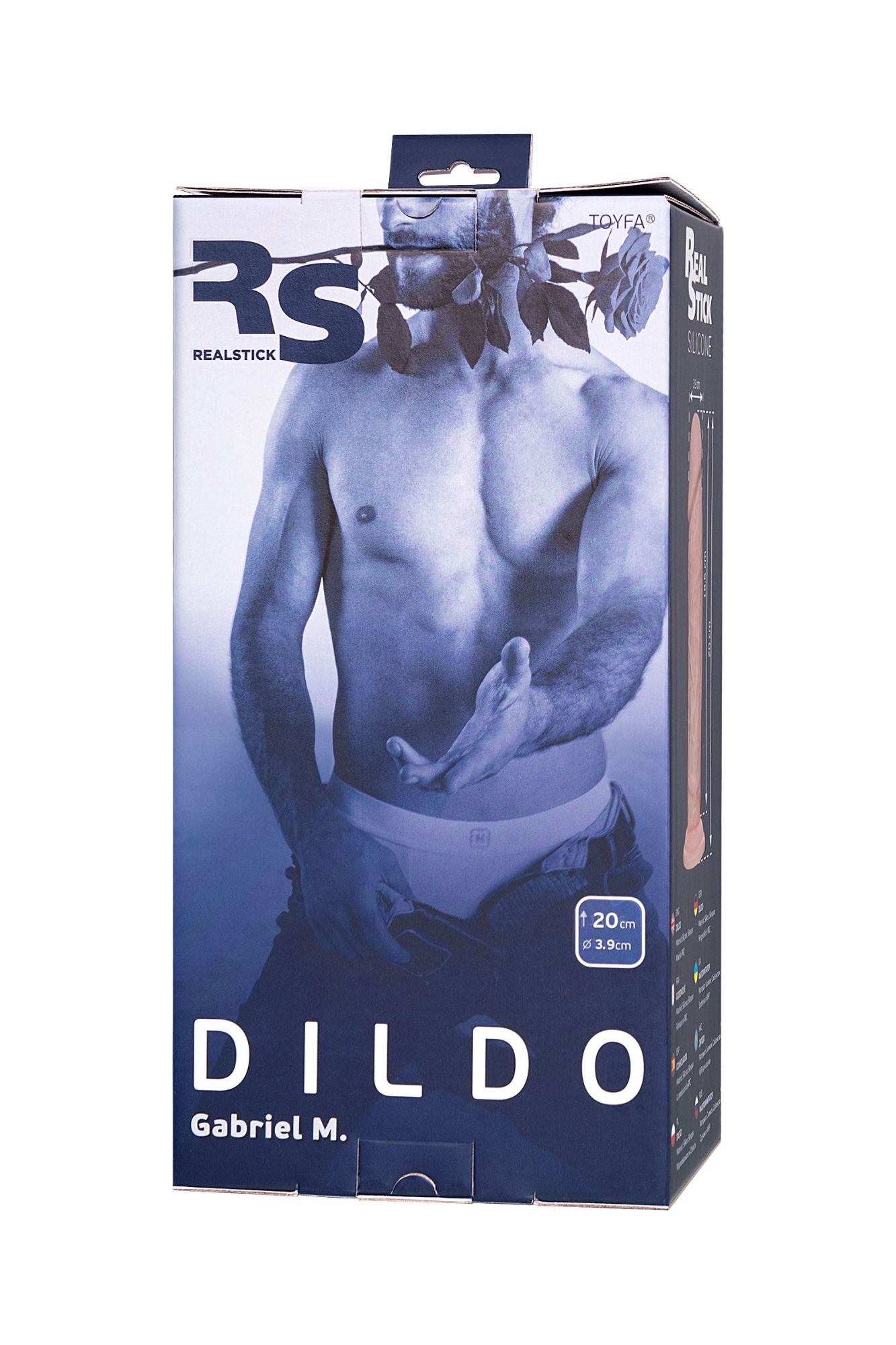 фаллоимитатор realstick silicone gabriel m, сайлекспан, телесный, 20 см в России