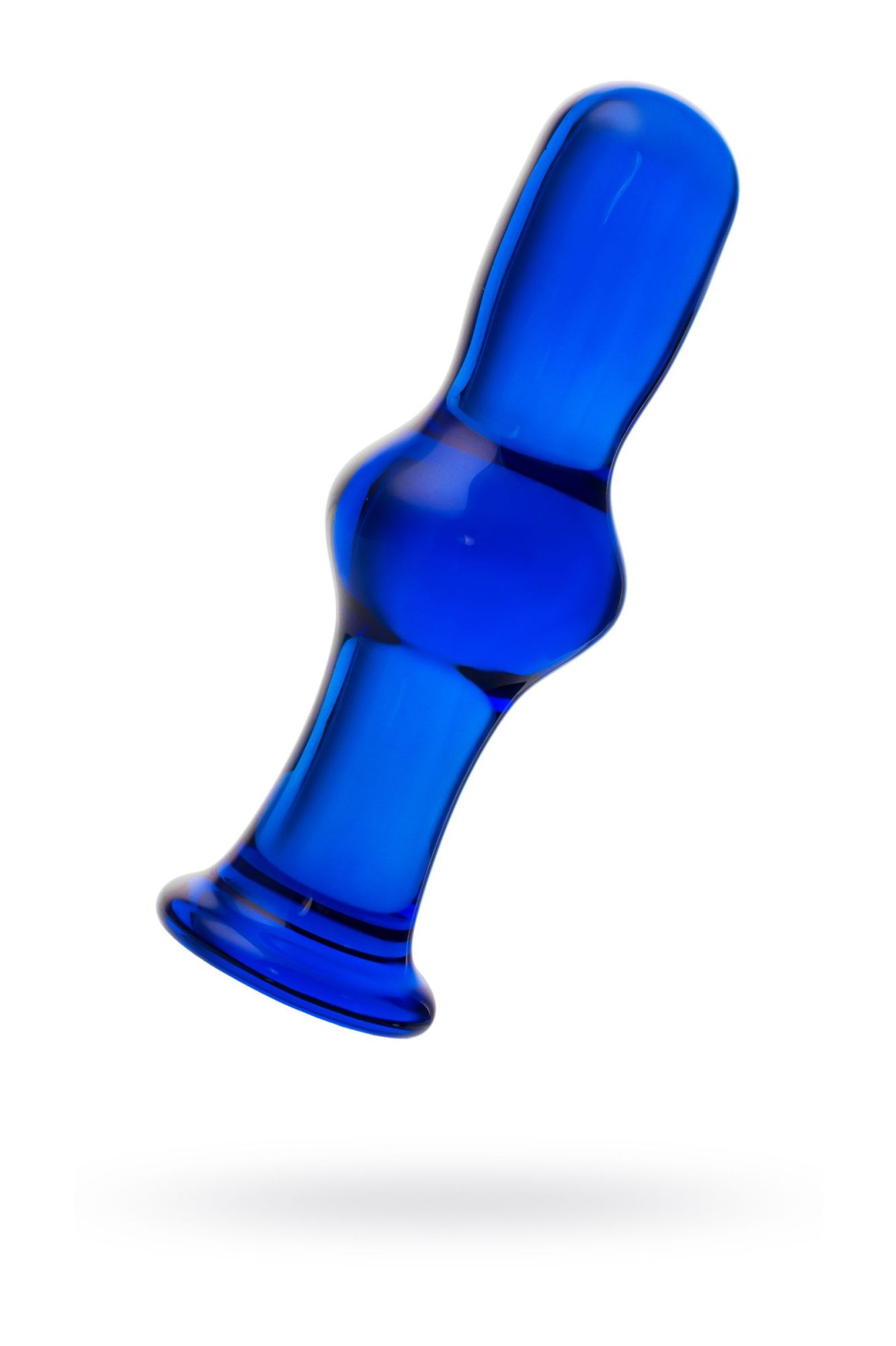 анальная втулка sexus glass, стекло, синяя, 13,5 см, ø 4,5 см в России