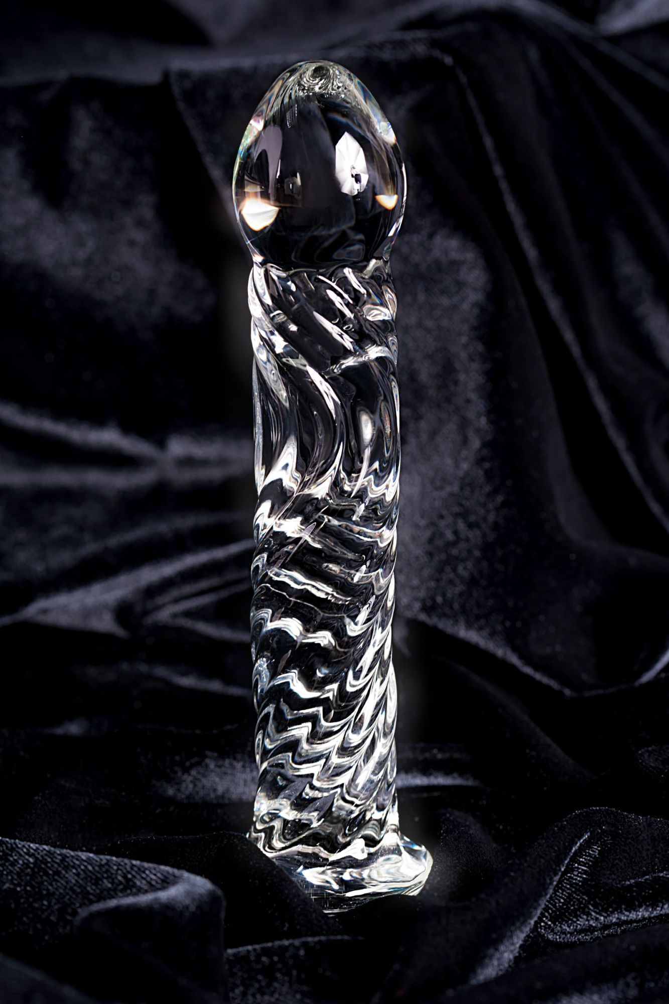 нереалистичный фаллоимитатор sexus glass, стекло, прозрачный, 16,5 см в России