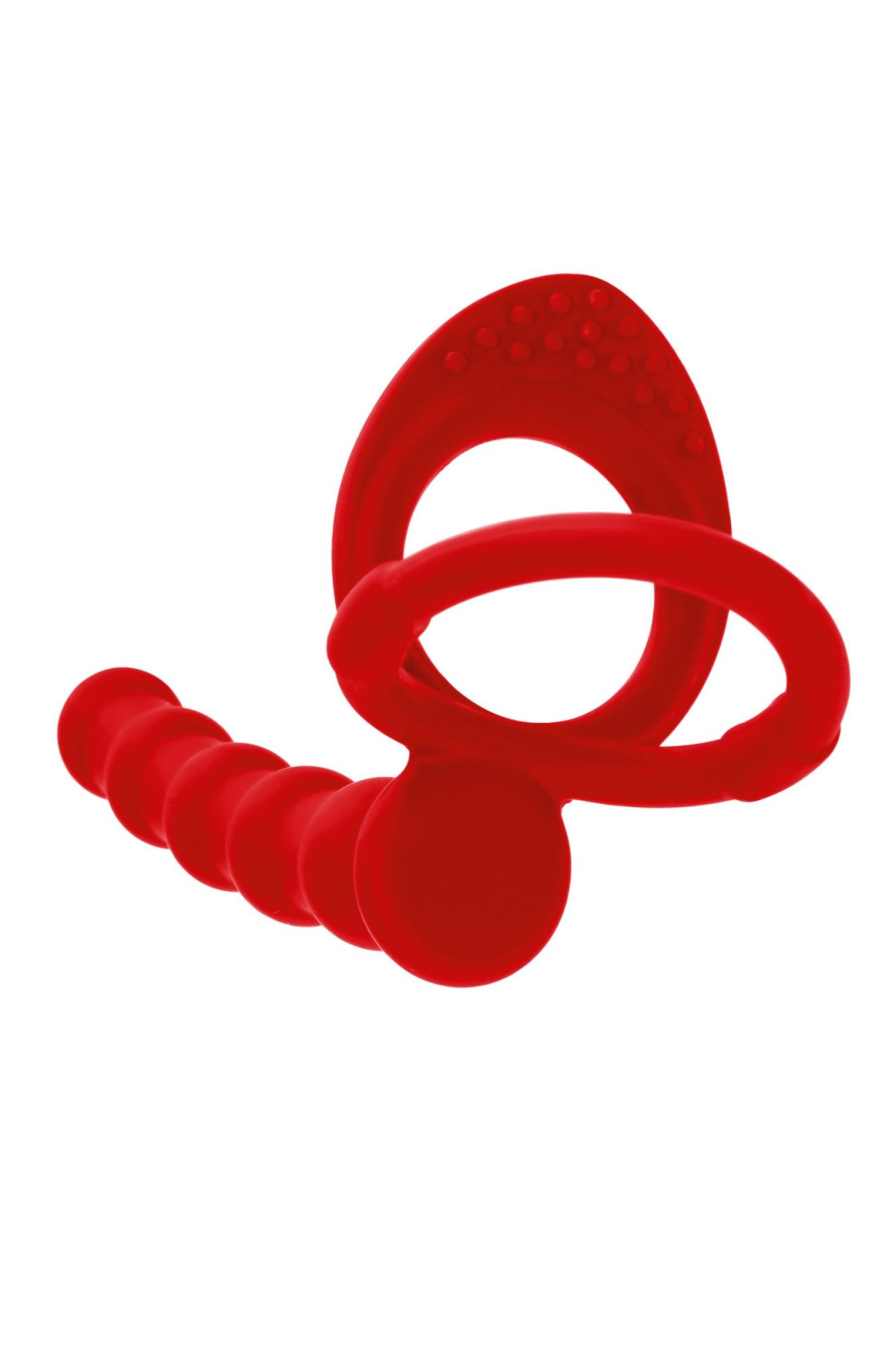 насадка на пенис для двойного проникновения black&red by toyfa, силикон, красная, 19,5 см в России