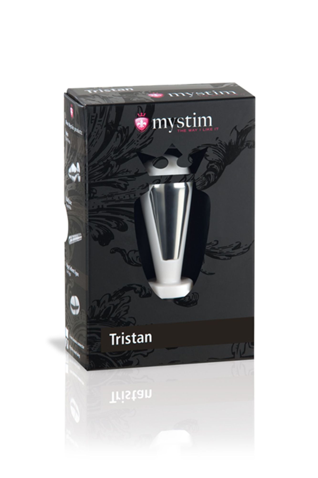 анальная пробка mystim tristan, электростимуляция, пластик, белый, 7,5 см, ø 3 см в России
