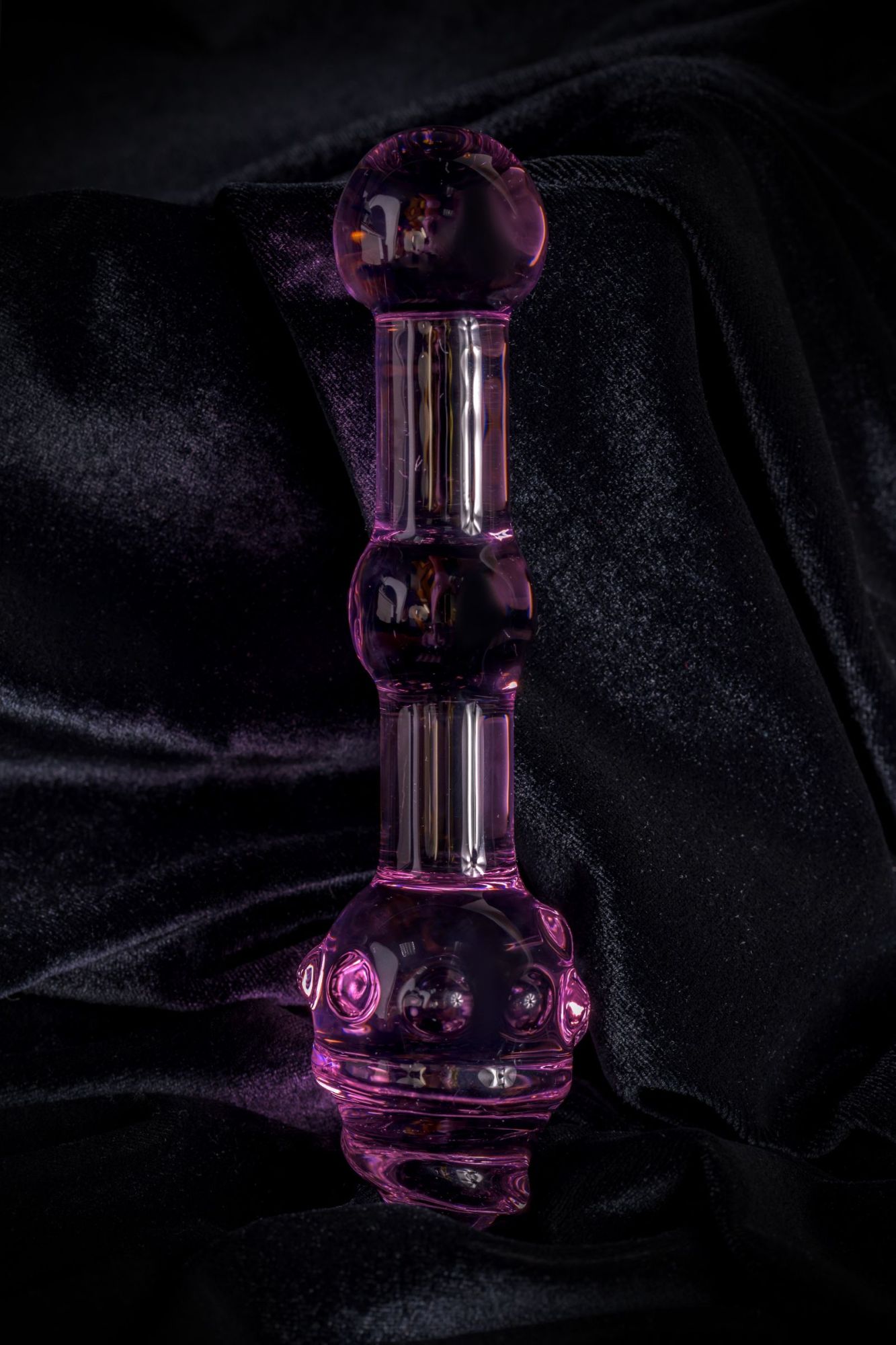 двусторонний фаллоимитатор sexus glass, стекло, розовый, 17 см в России