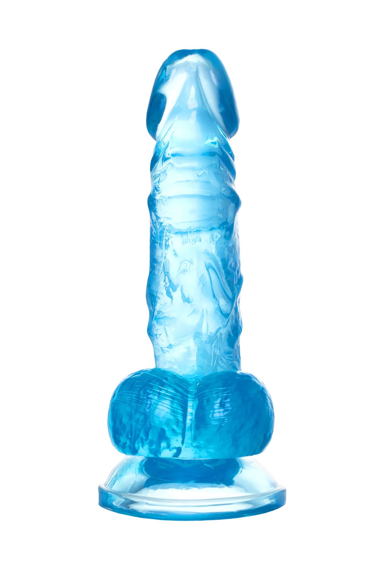реалистичный фаллоимитатор a-toys by toyfa indy, tpe, голубой, 15,8 см в России