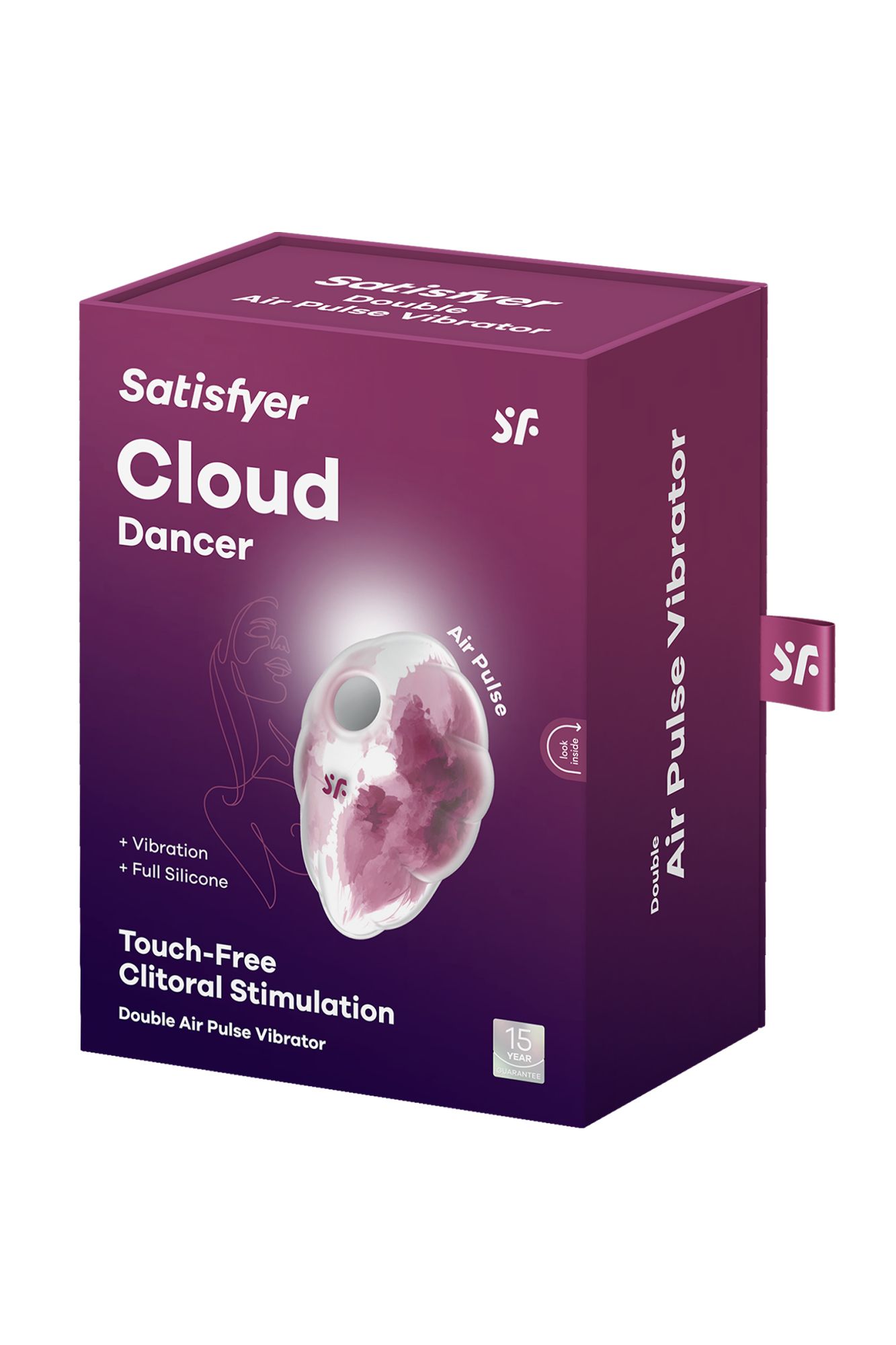 вакуумный стимулятор клитора satisfyer cloud dancer, силикон, красный, 9 см в России