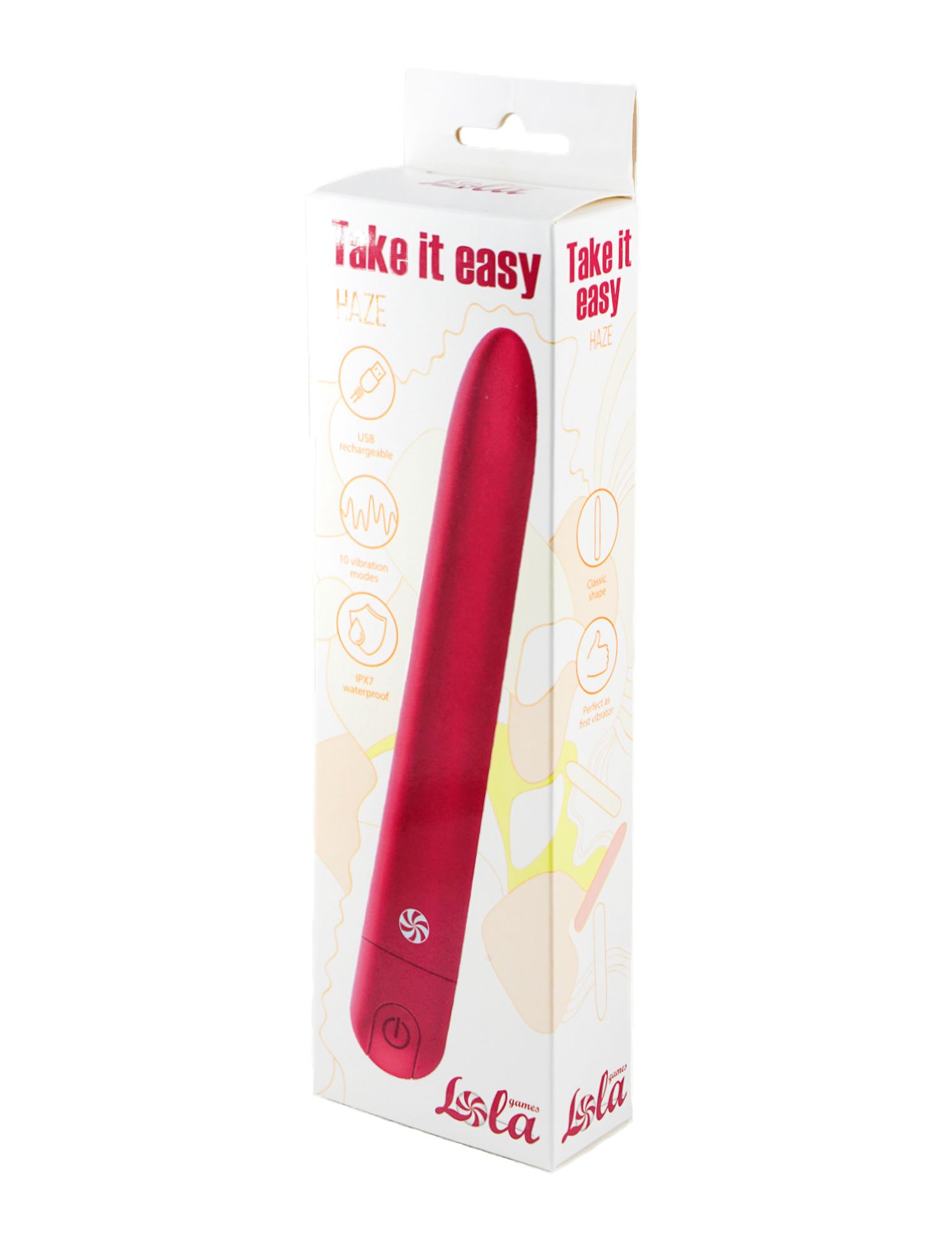 перезаряжаемый вибратор take it easy haze wine red 9025-03lola в России