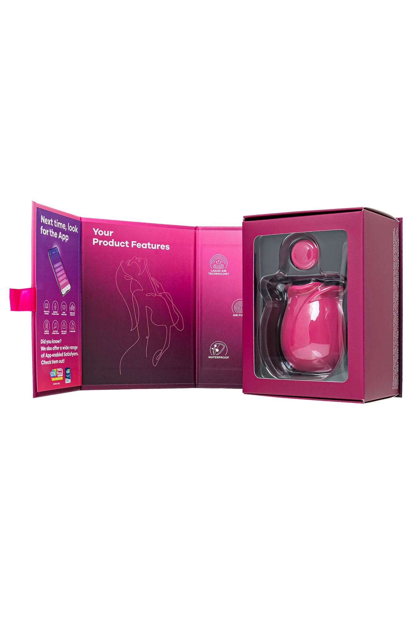 вакуум-волновой стимулятор клитора satisfyer pro 2 classic blossom, силикон, бордовый в России