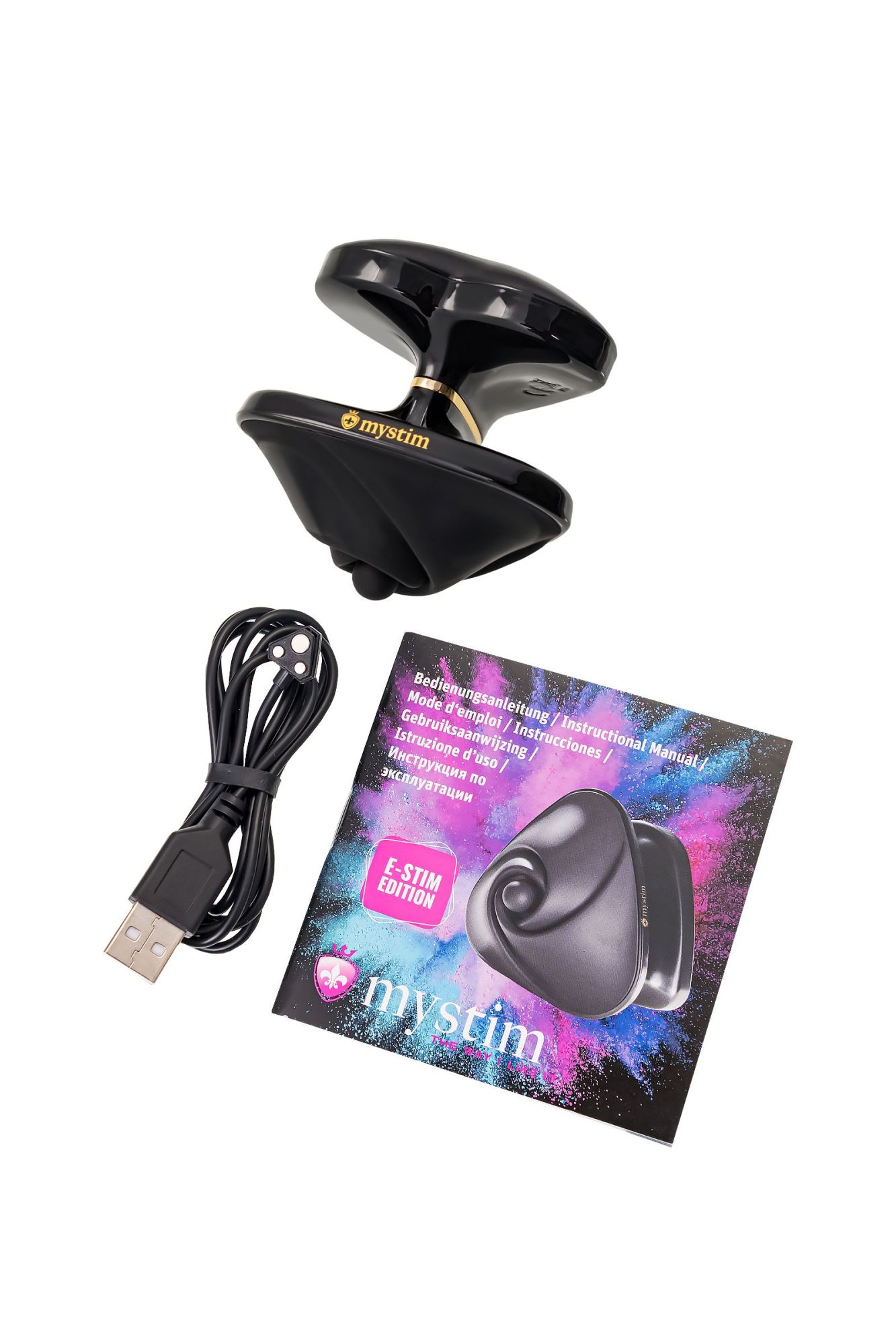 вибратор mystim heart ́s desire с электростимуляцией, силикон, черный, 6,7 см в России