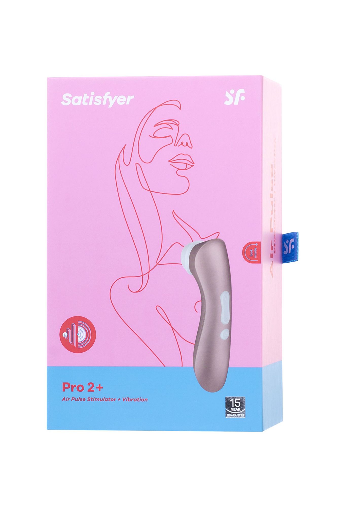 вакуум-волновой бесконтактный стимулятор клитора satisfyer pro 2 vibration, силикон, розовый, 15 см. в России