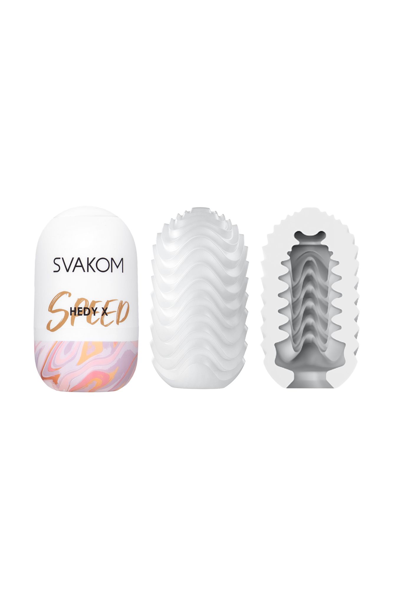 набор мастурбаторов нереалистичных svakom hedy x5 mixed (5 шт.), tpe, белый, 9 см в России