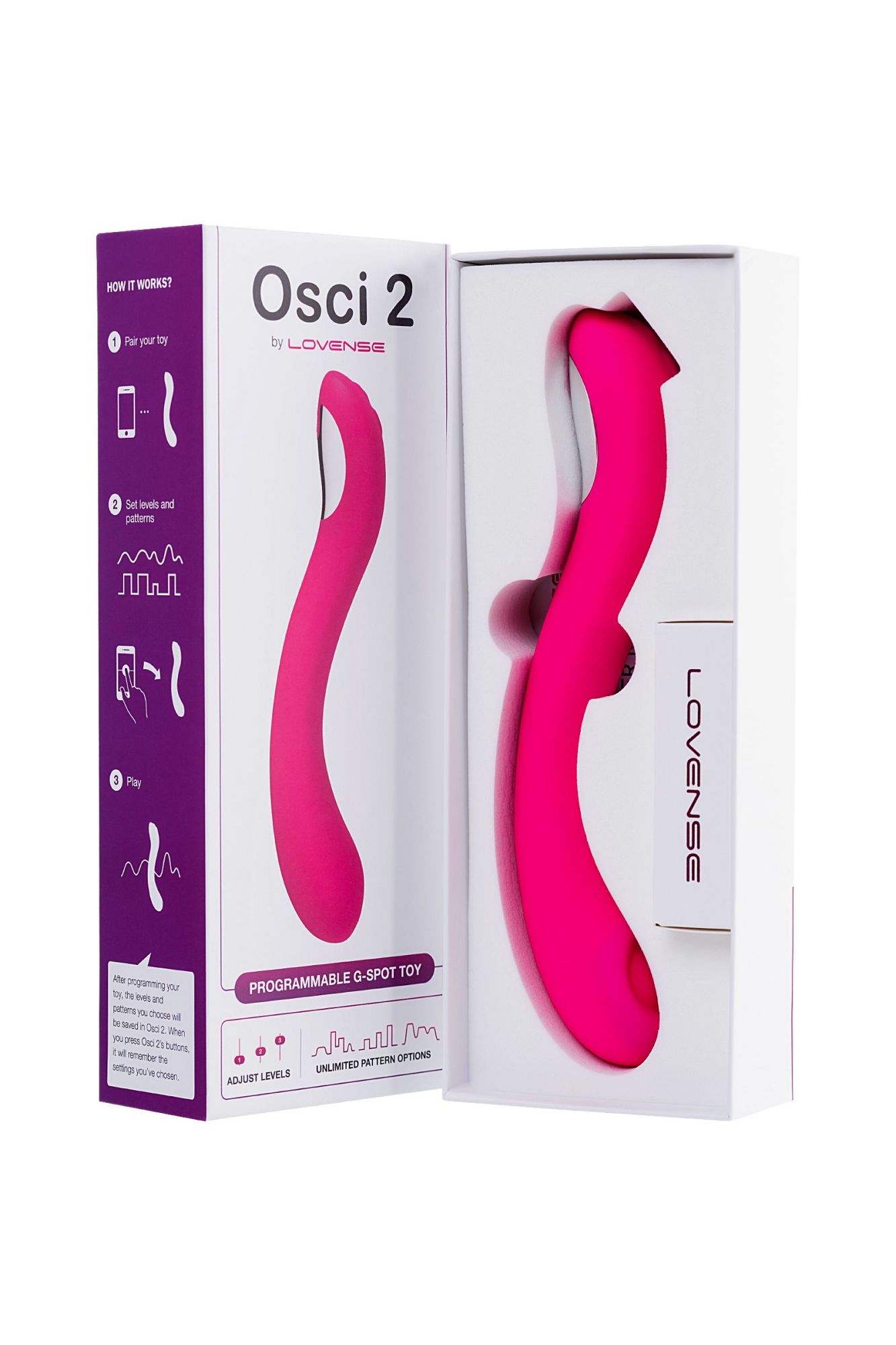 нереалистичный вибратор lovense osci 2, силикон, розовый, 22 см в России