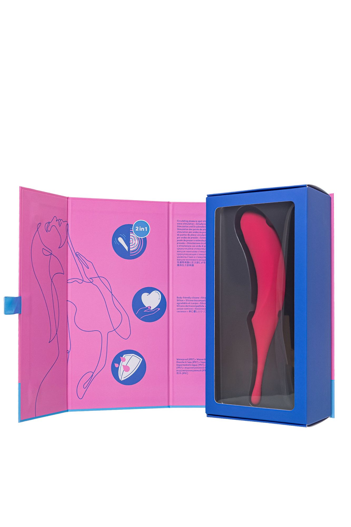 вакуум-волновой бесконтактный стимулятор клитора satisfyer twirling pro, силикон, красный, 20 см в России