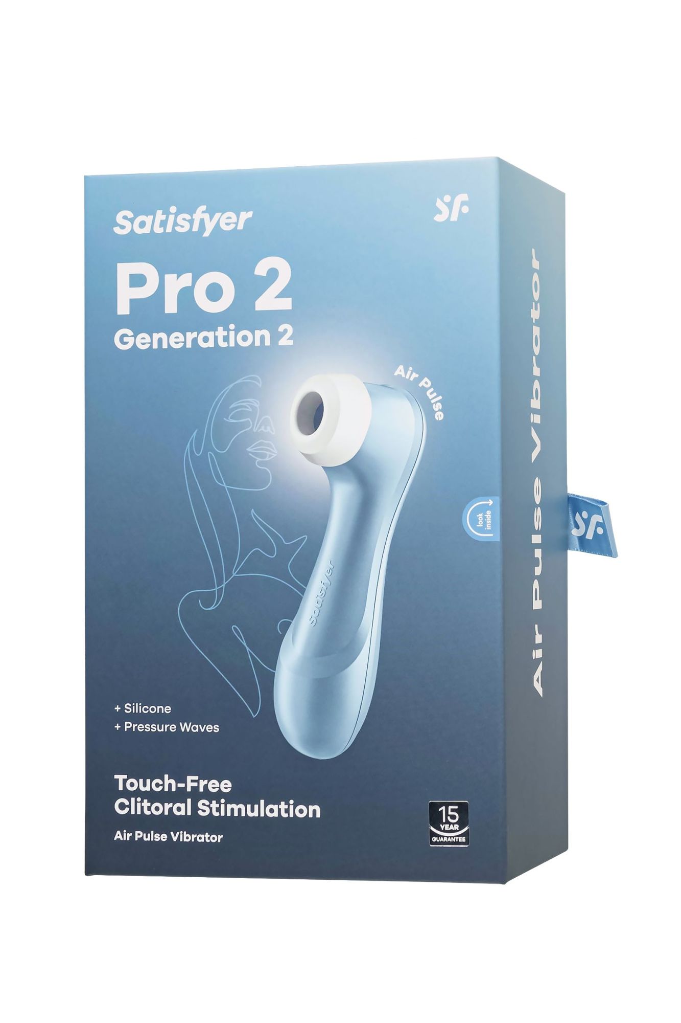 вакуум-волновой бесконтактный стимулятор клитора satisfyer pro 2, силикон, голубой, 16,5 см в России