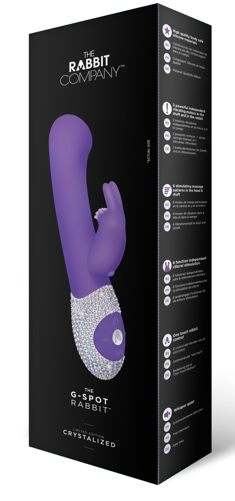 вибратор the rabbit company the g-spot rabbit crystal, фиолетовый в России