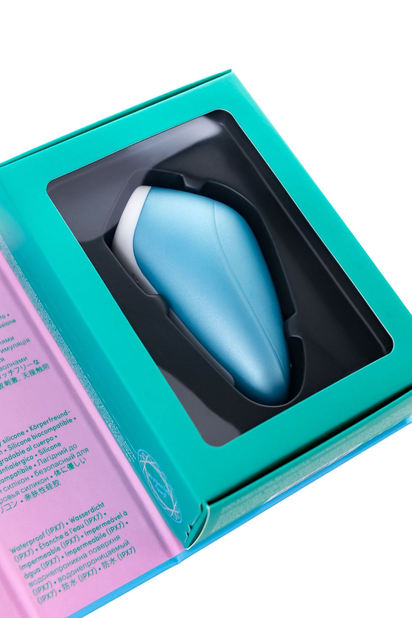 вакуум-волновой бесконтактный стимулятор клитора satisfyer love breeze, силикон, голубой, 9,5 см. в России