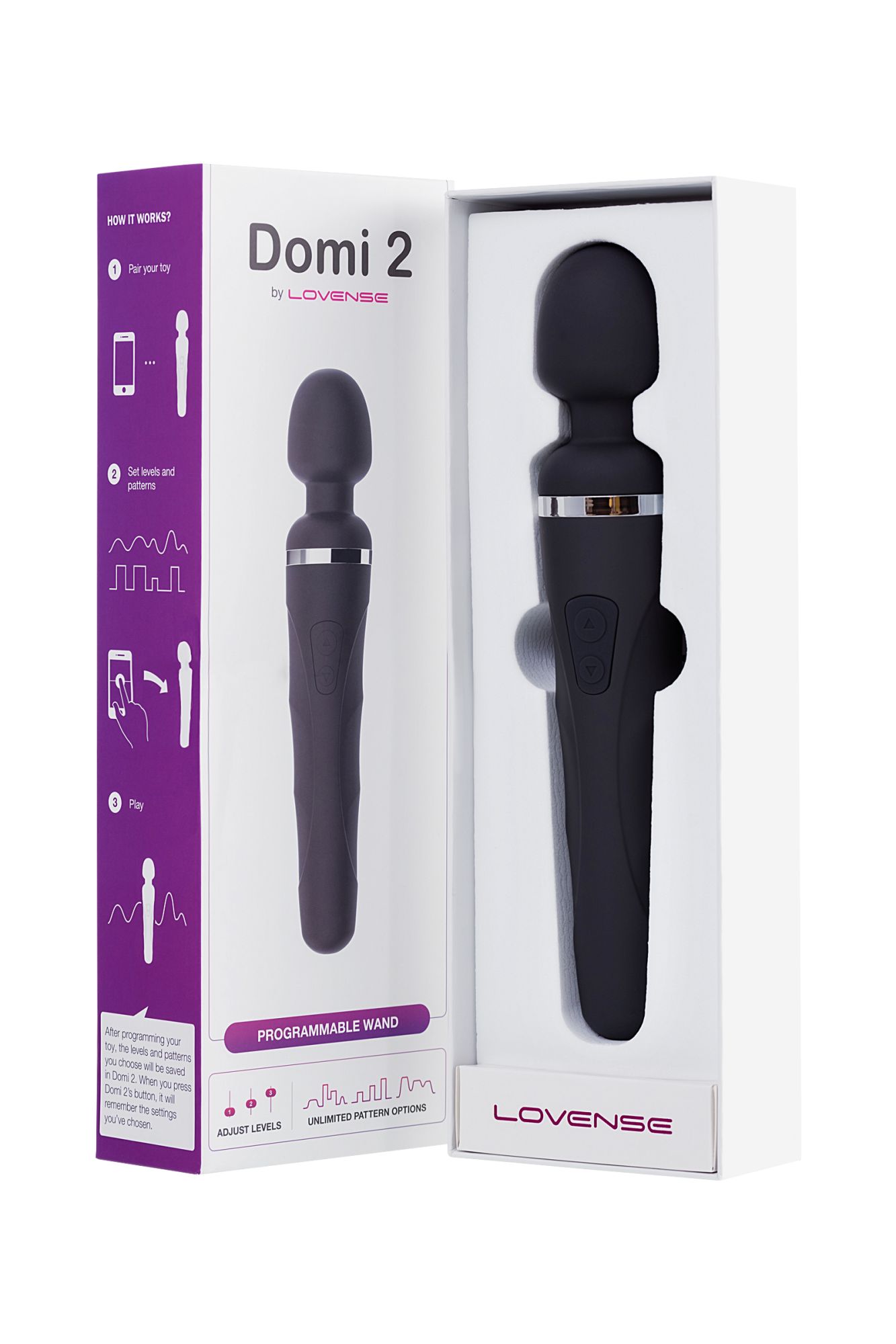 вибромассажер lovense domi 2, силикон, черный, 23,3 см в России