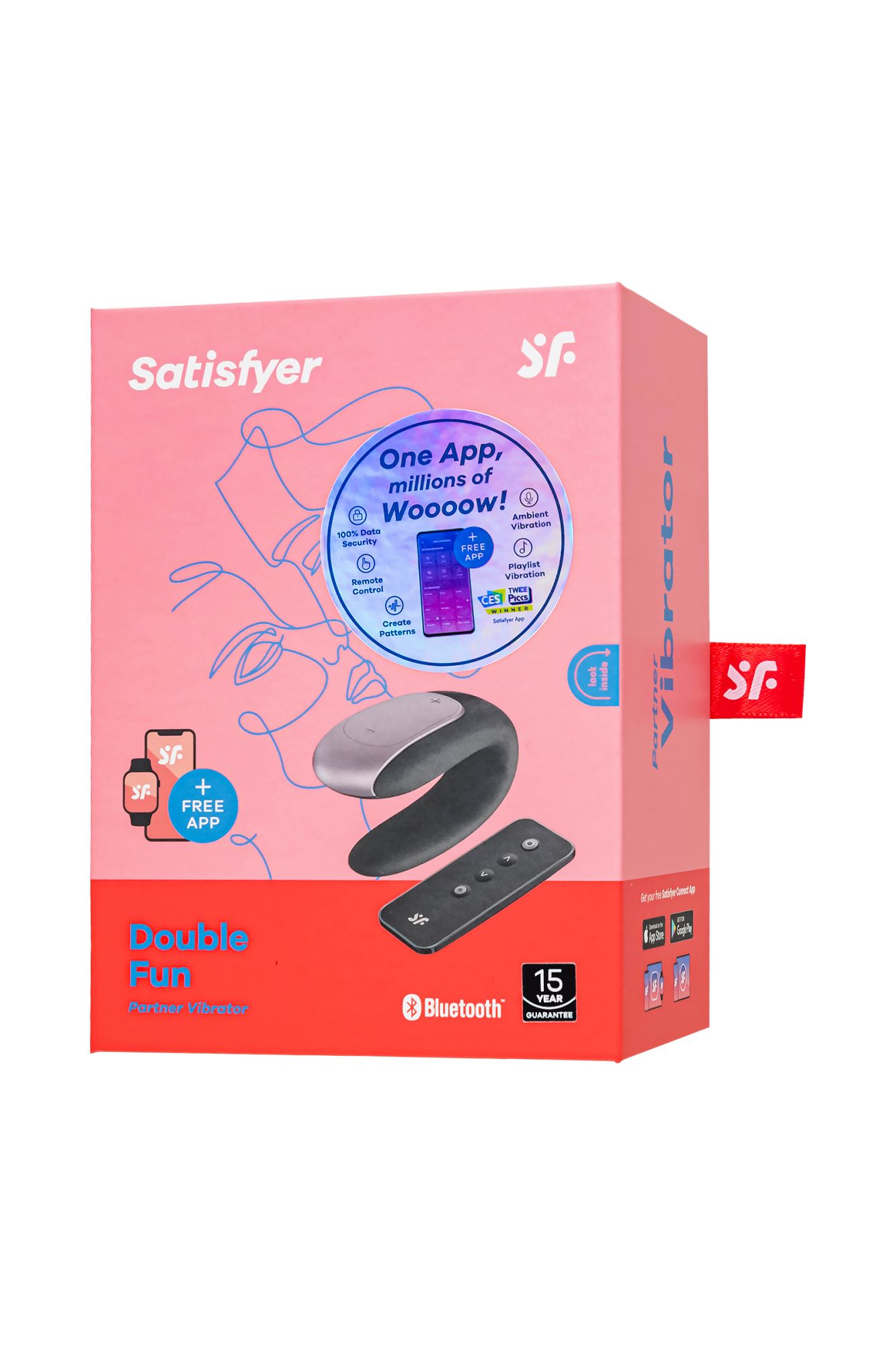 многофункциональный стимулятор для пар satisfyer partner double fun, силикон, черный, 9 см в России