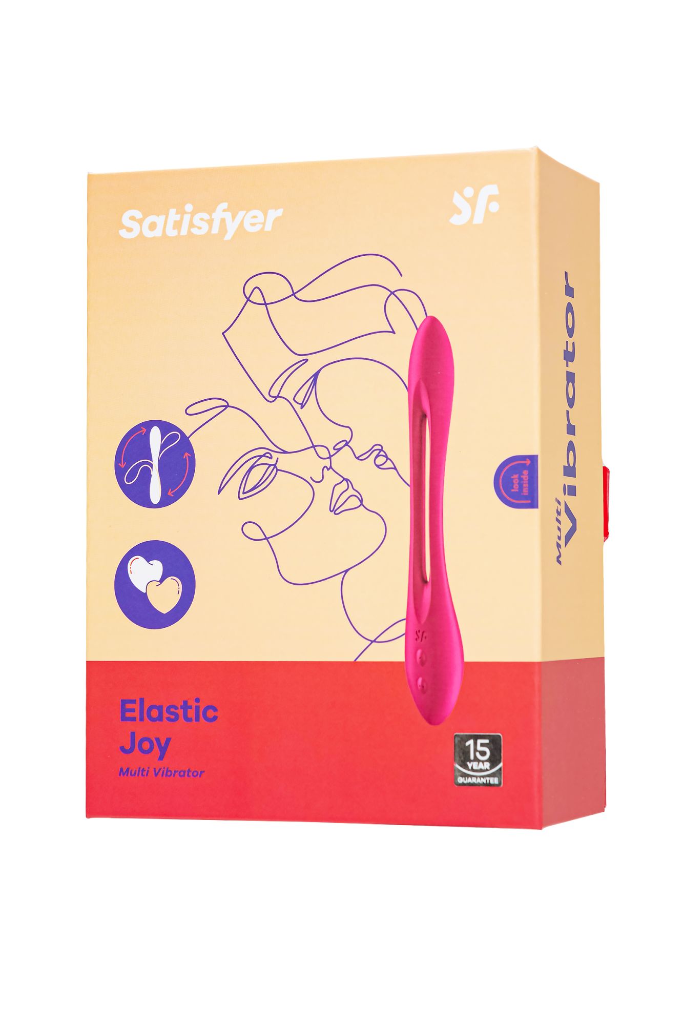 многофункциональный вибратор для пар satisfyer elastic joy, красный в России