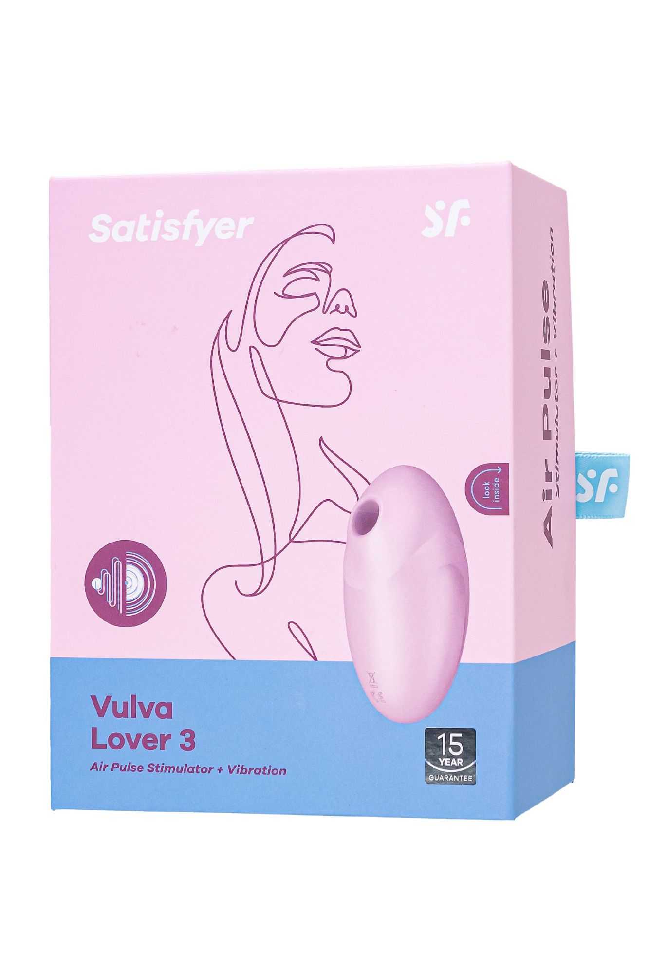 вакуум-волновой бесконтактный стимулятор клитора satisfyer vulva lover 3, силикон, розовый, 11 см в России