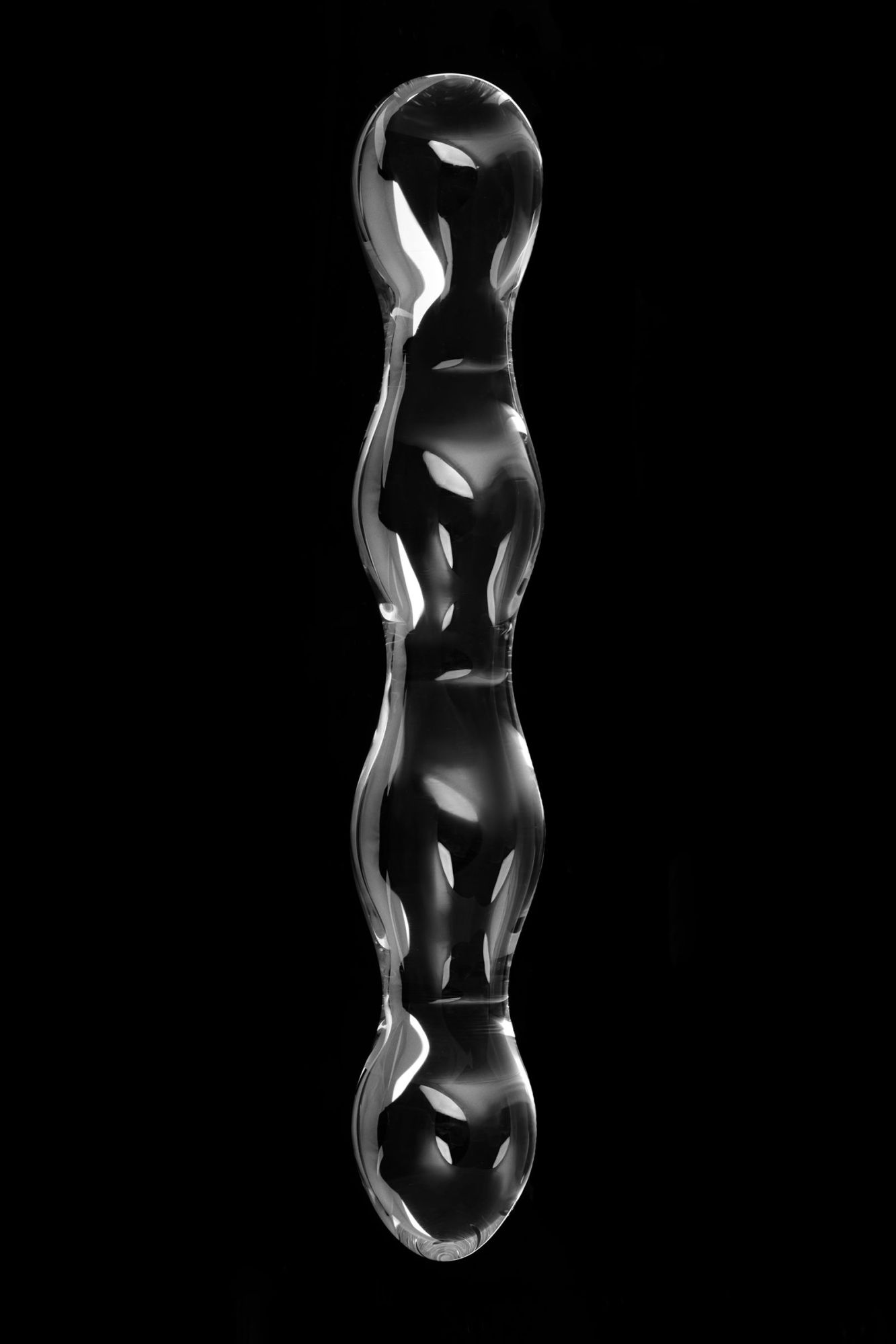двусторонний фаллоимитатор sexus glass, стекло, прозрачный, 18,5 см в России