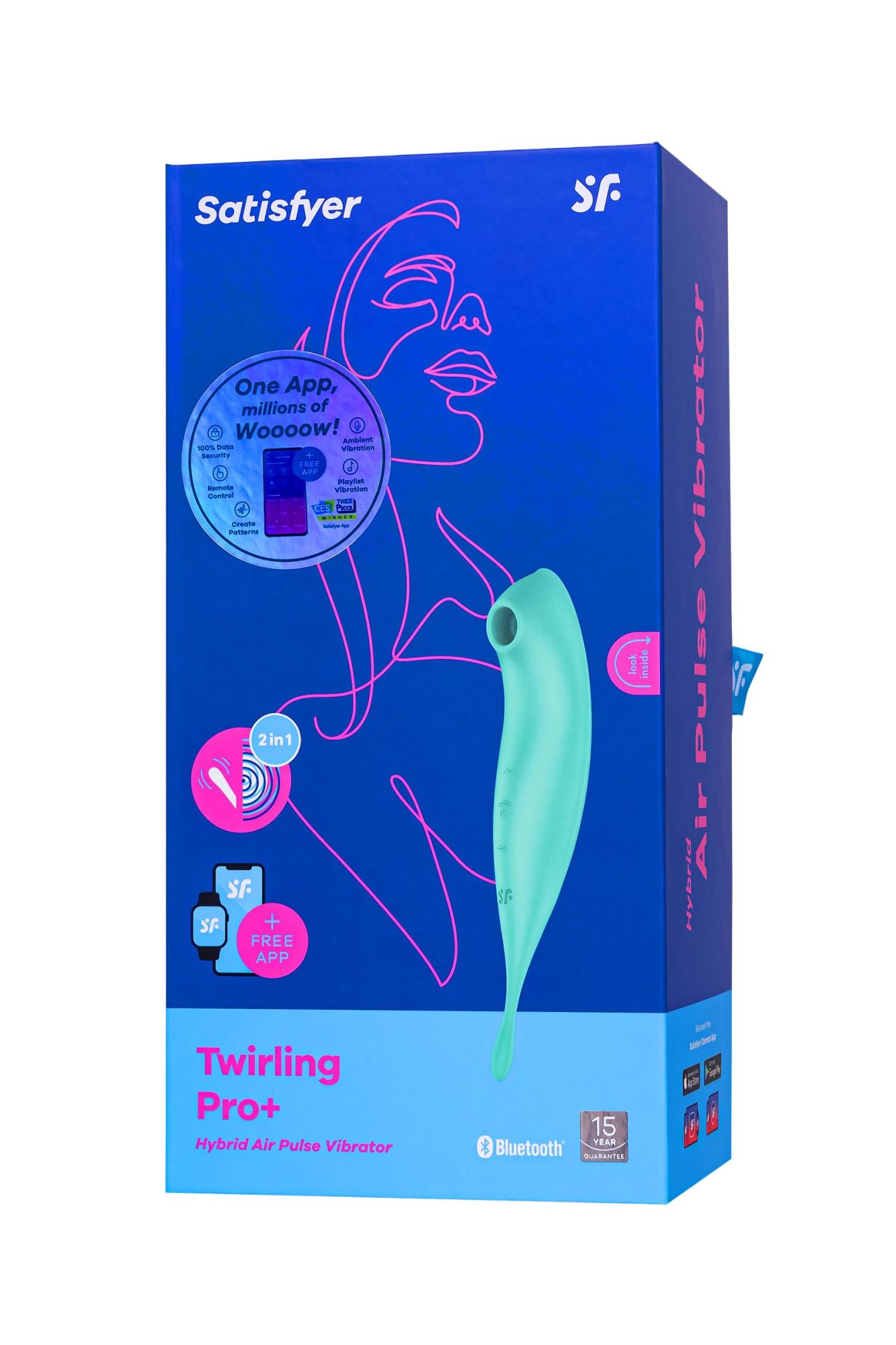 вакуум-волновой бесконтактный стимулятор клитора satisfyer twirling pro, силикон, зеленый, 20 см в России