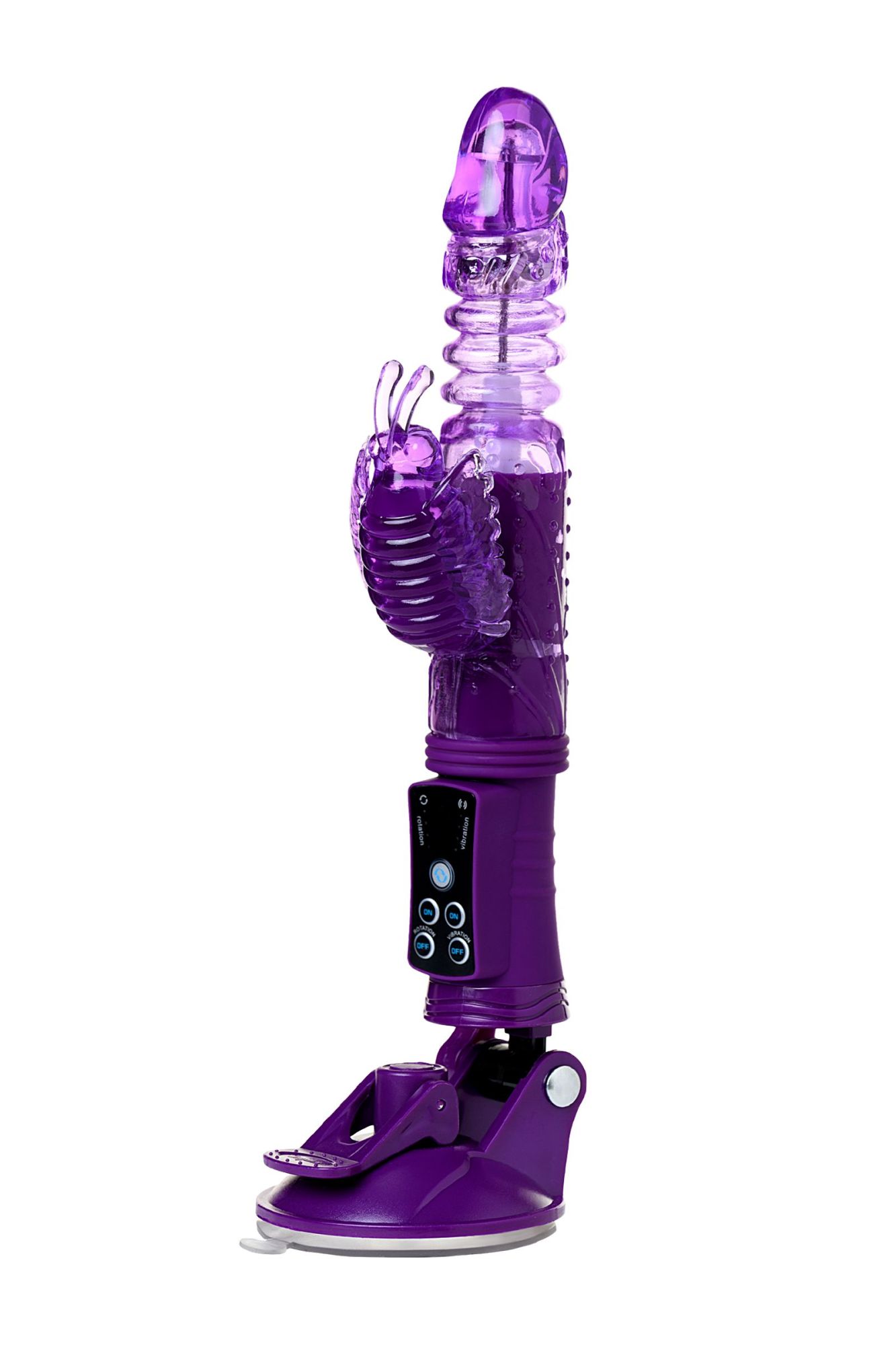 вибратор с клиторальным стимулятором toyfa a-toys high-tech fantasy, tpr, фиолетовый, 23 см в России