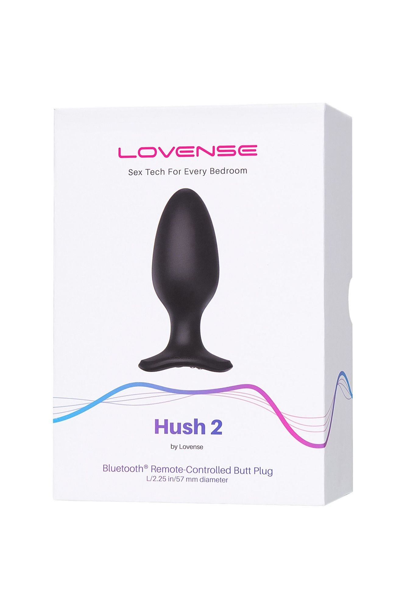 анальная втулка lovense hush 2 (l), силикон, черная, 12,1 см в России