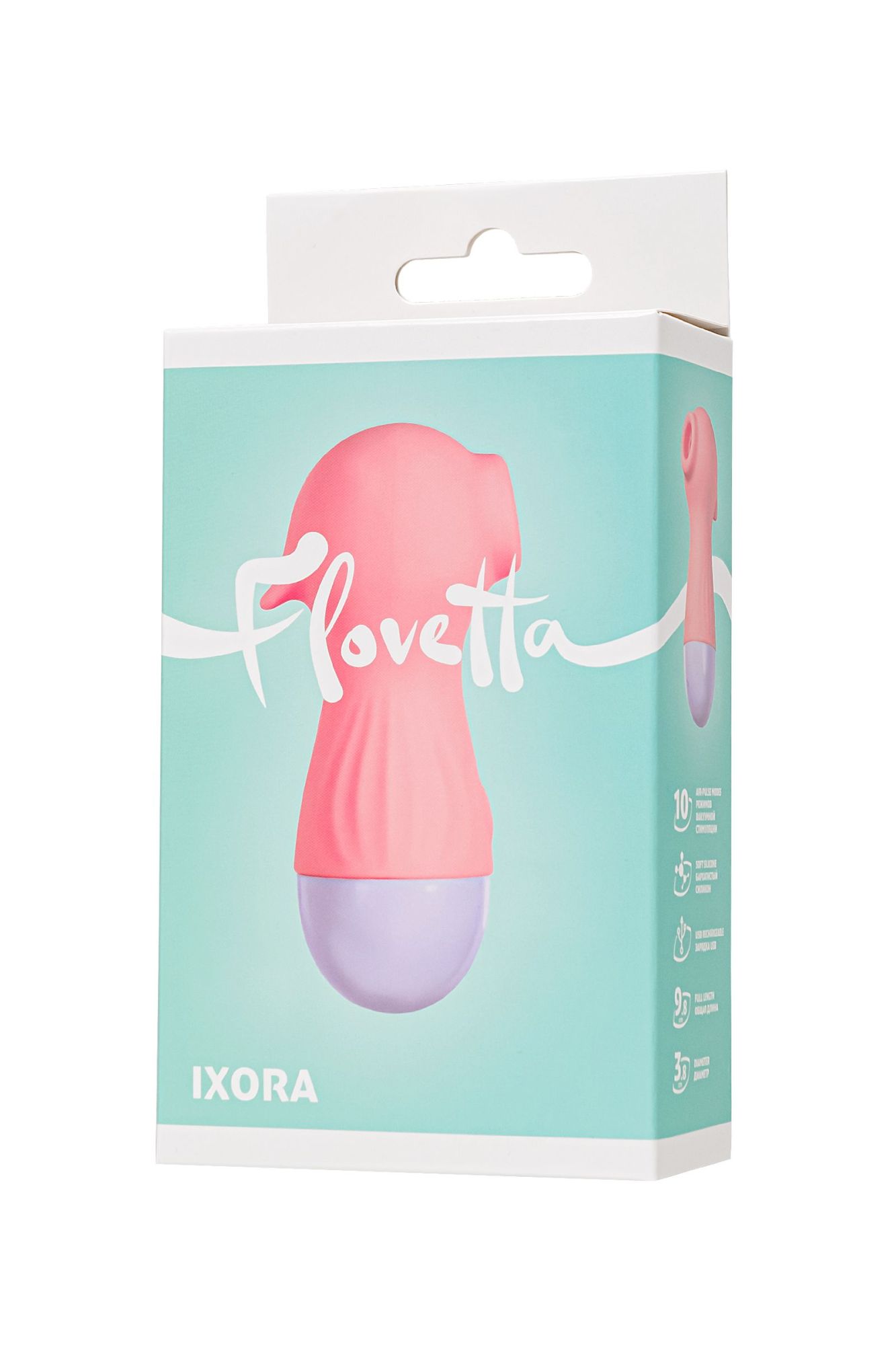 вакуум-волновой стимулятор flovetta ixora, силикон, розовый, 9,8 см в России