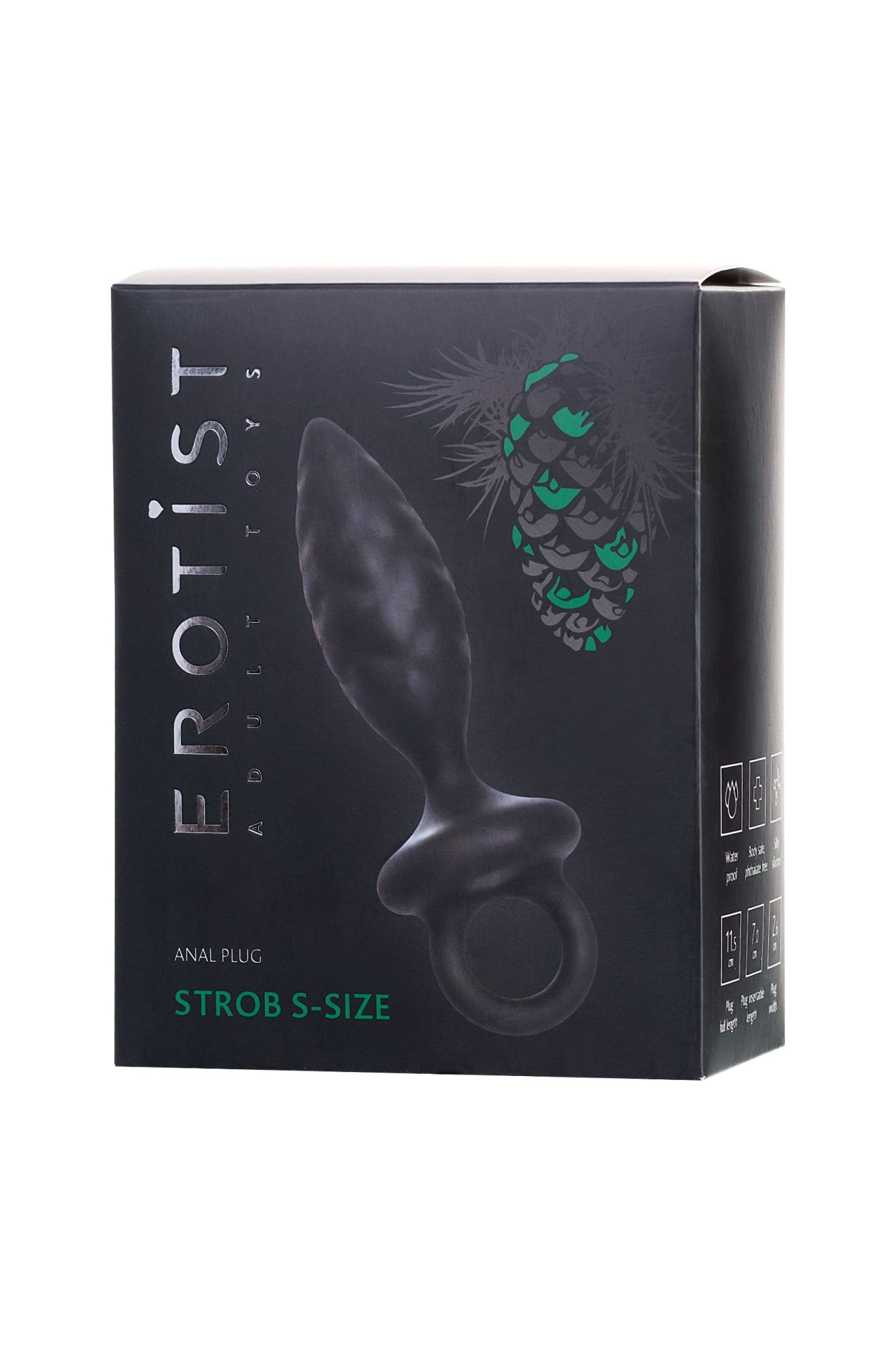 анальная пробка erotist strob s - size, силикон, черная, 11,7 см в России