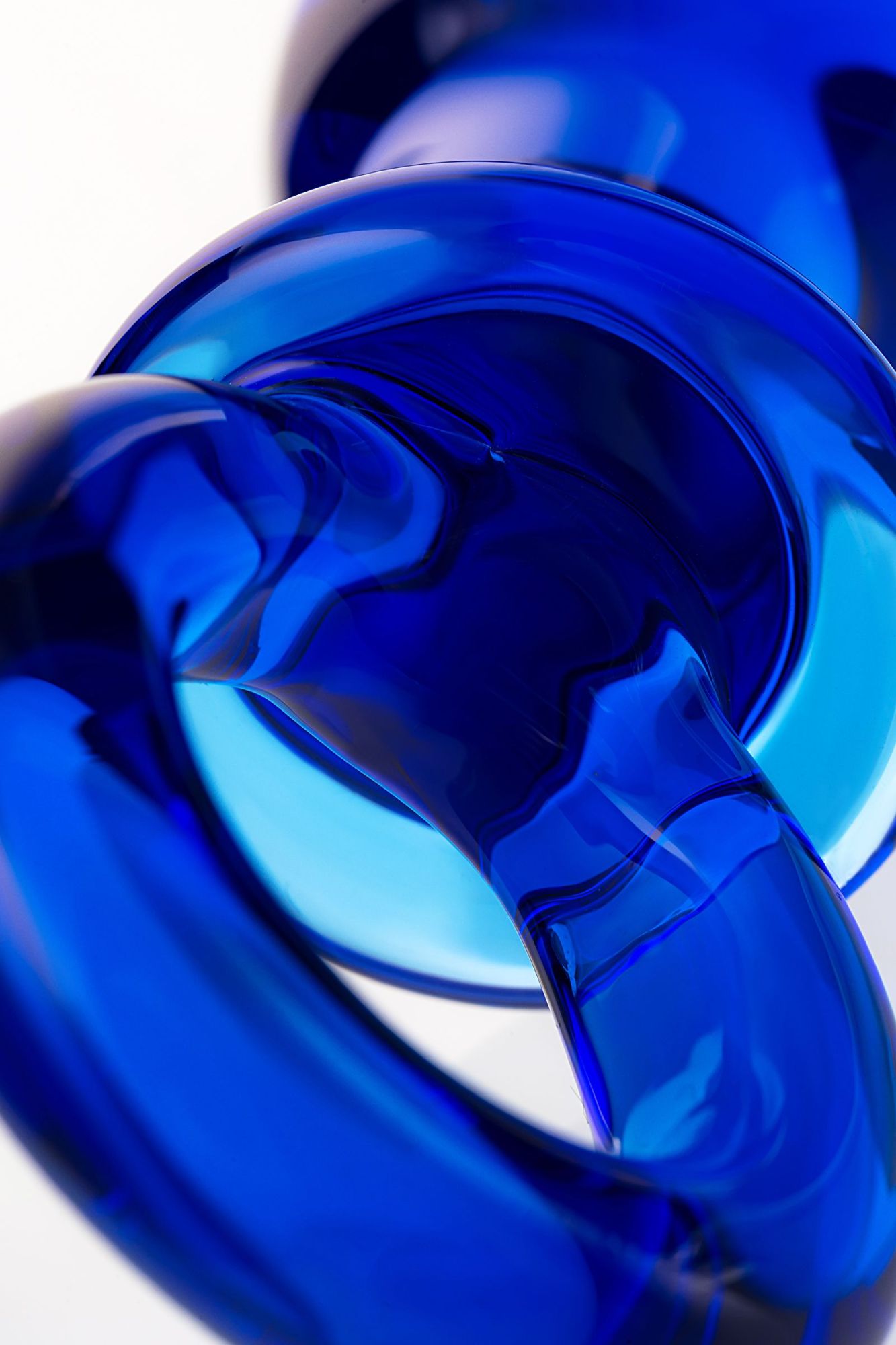 анальная втулка sexus glass, стекло, синяя, 14 см, ø 3,5 см в России