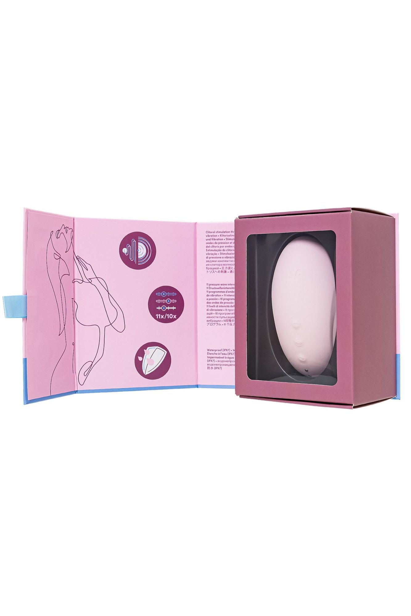 вакуум-волновой бесконтактный стимулятор клитора satisfyer vulva lover 3, силикон, розовый, 11 см в России