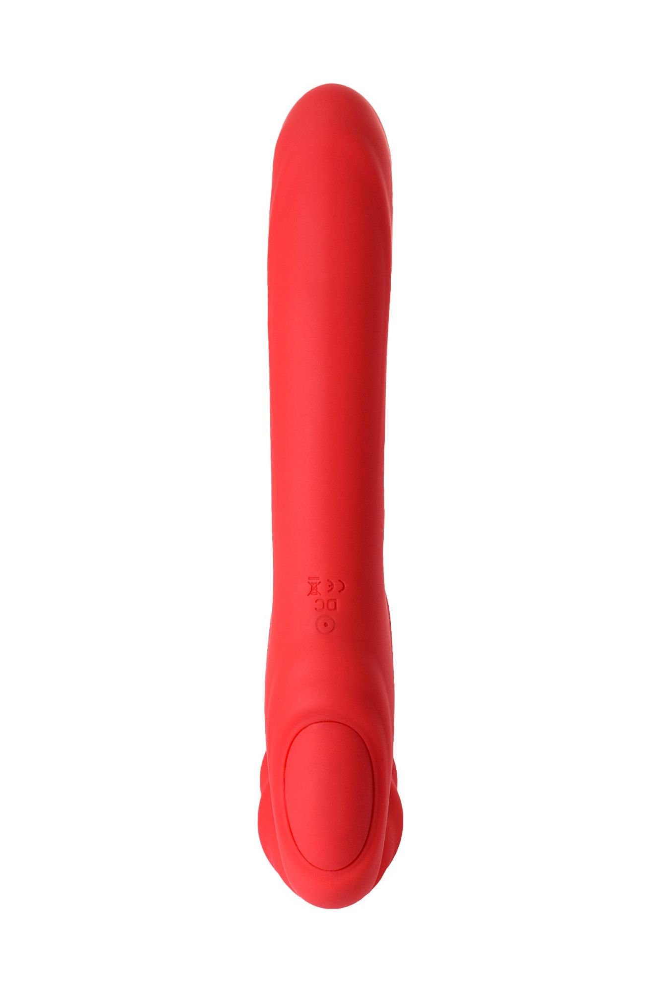 безремневой страпон black & red by toyfa с вибрацией, силикон, красный, 35 см в России