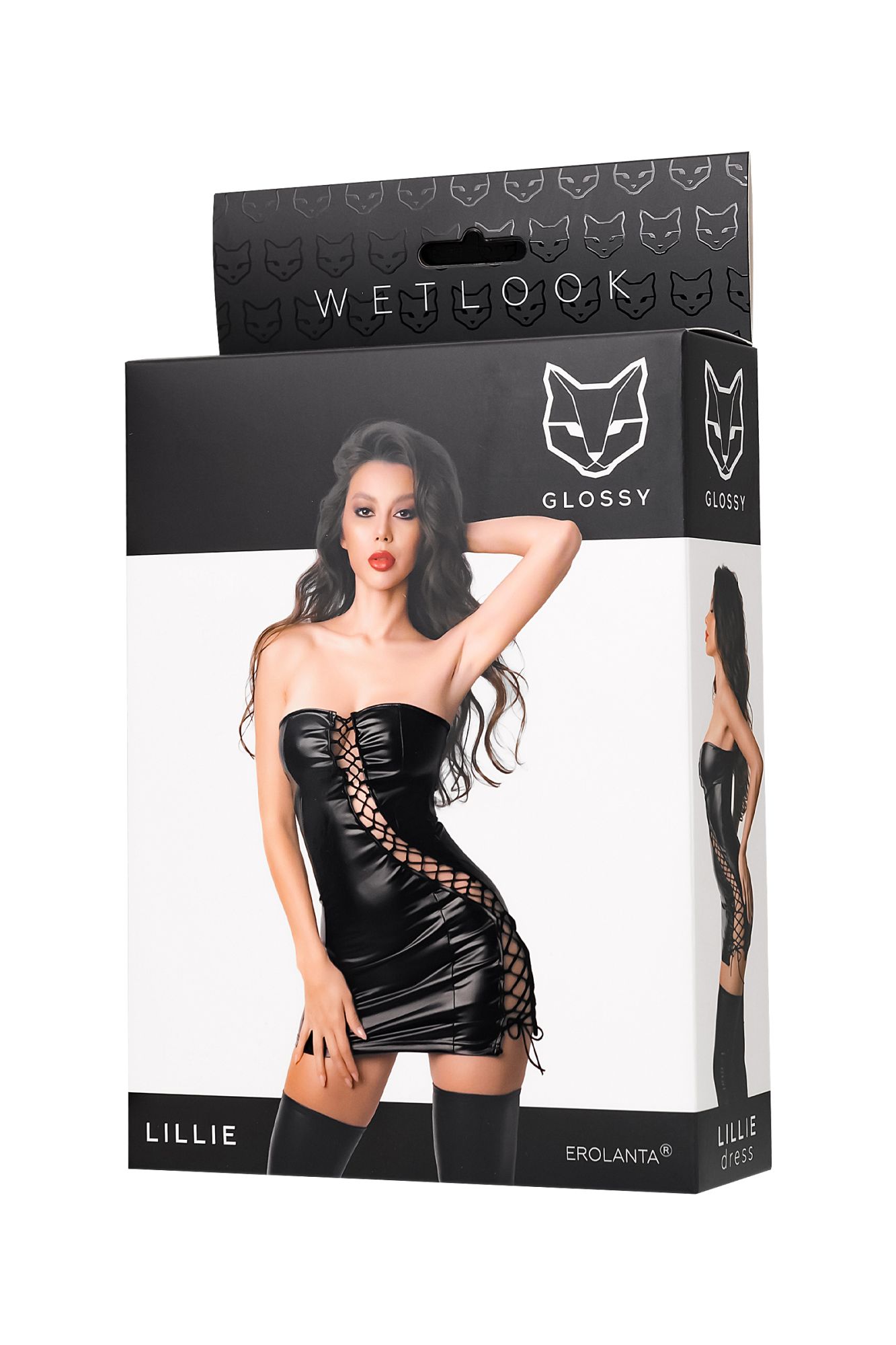 Эротическое платье glossy lillie из материала wetlook, s в России