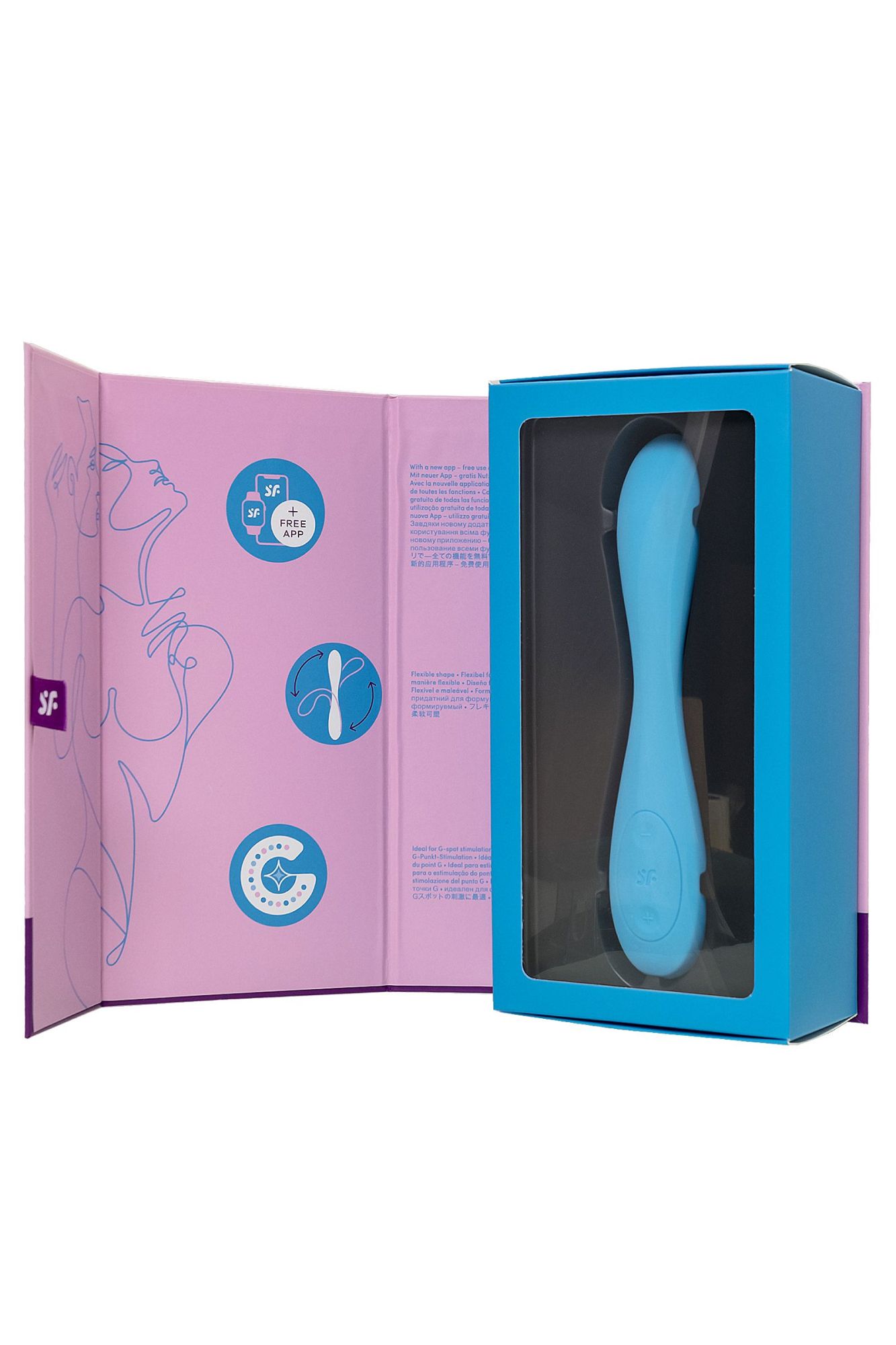 стимулятор точки g satisfyer g-spot flex 4+, голубой в России
