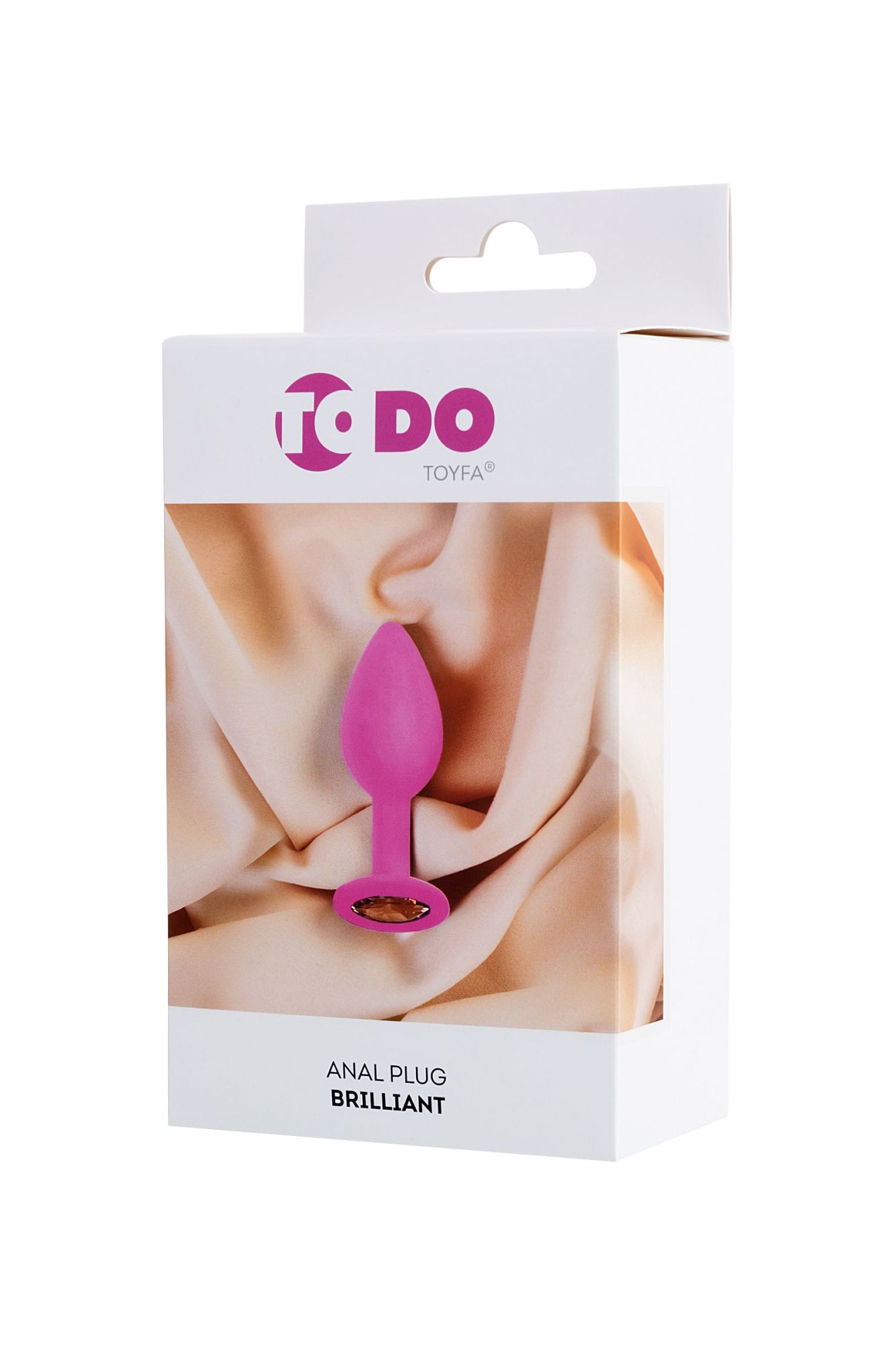 анальная втулка todo by toyfa brilliant, силикон, розовая, 8 см, ø 3,5 см, 50 г в России