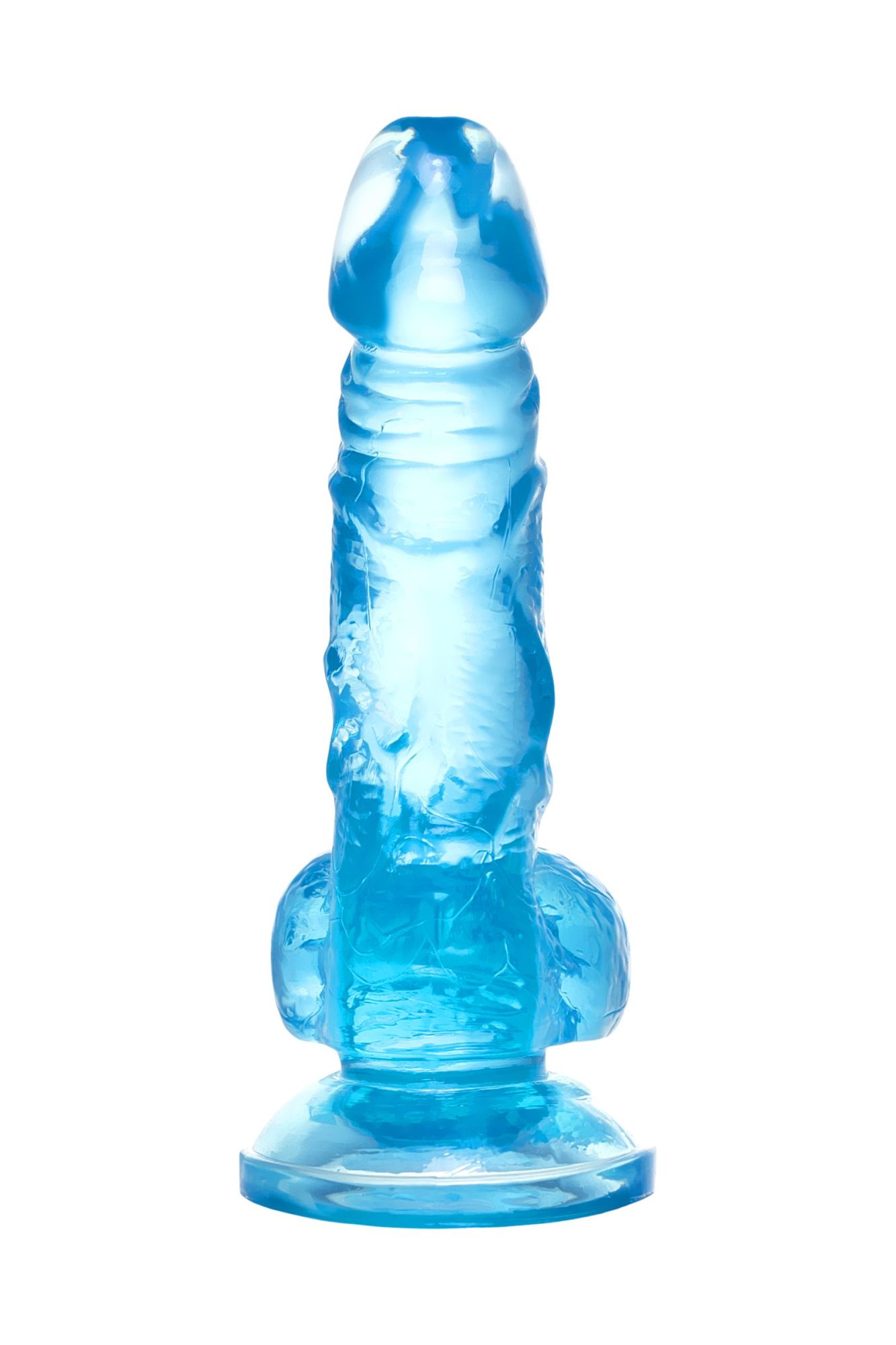реалистичный фаллоимитатор a-toys by toyfa indy, tpe, голубой, 15,8 см в России