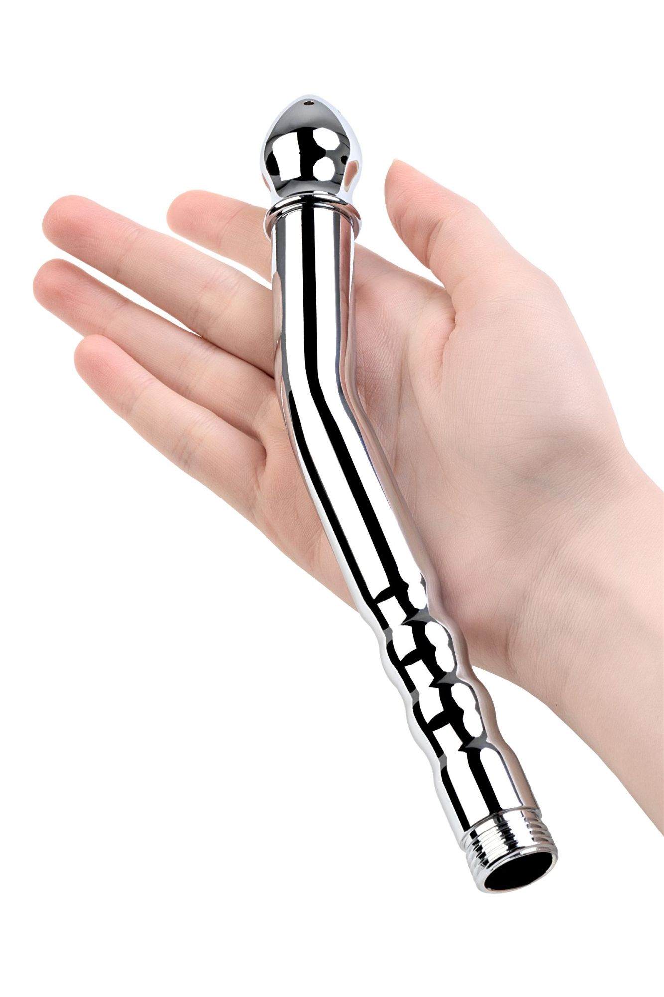 анальный душ с тремя насадками metal by toyfa, серебряный, ø 2см, 15,4 г в России