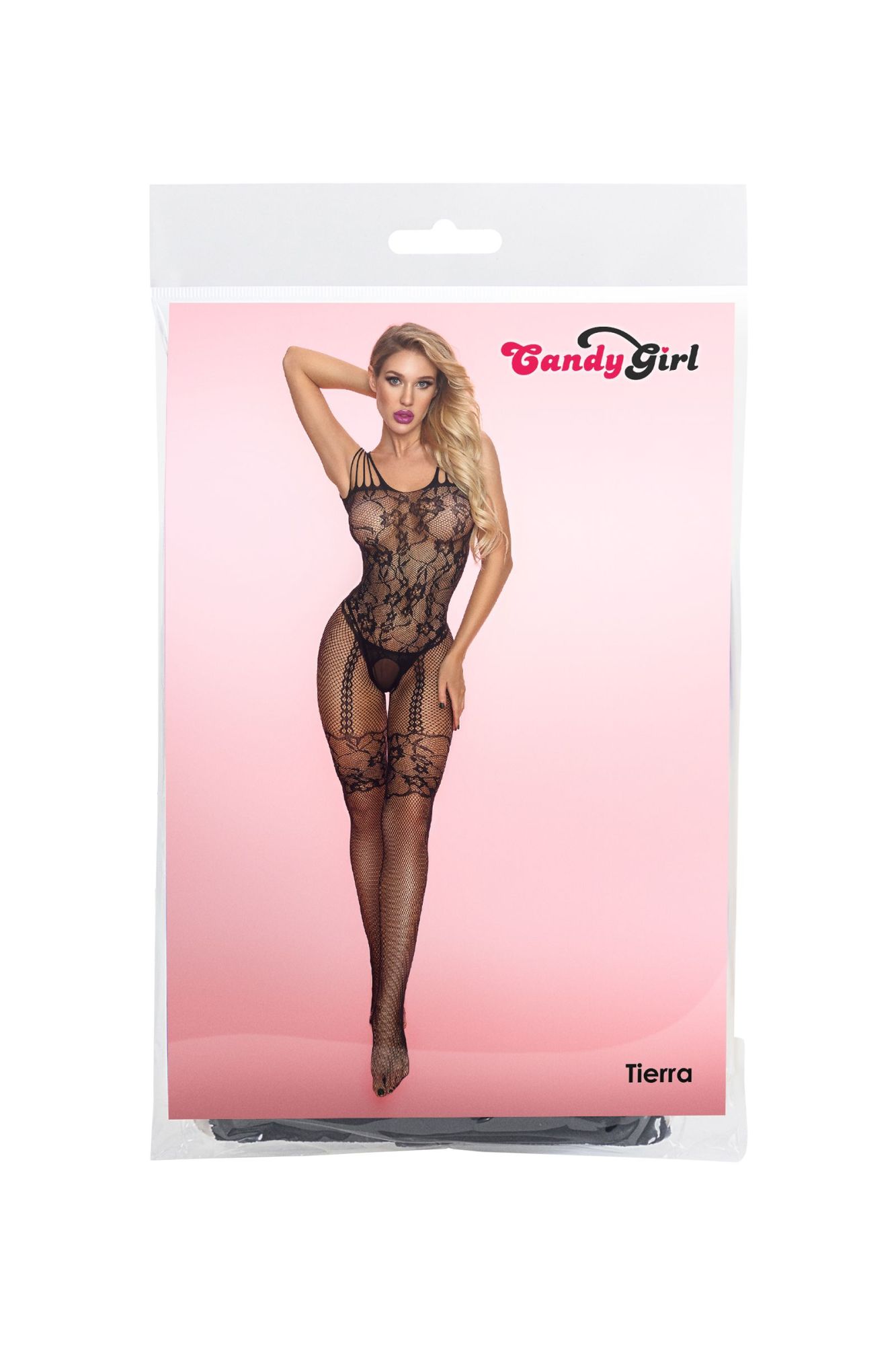 Эротическое костюм-сетка и стринги candy girl tierra черные, os в России