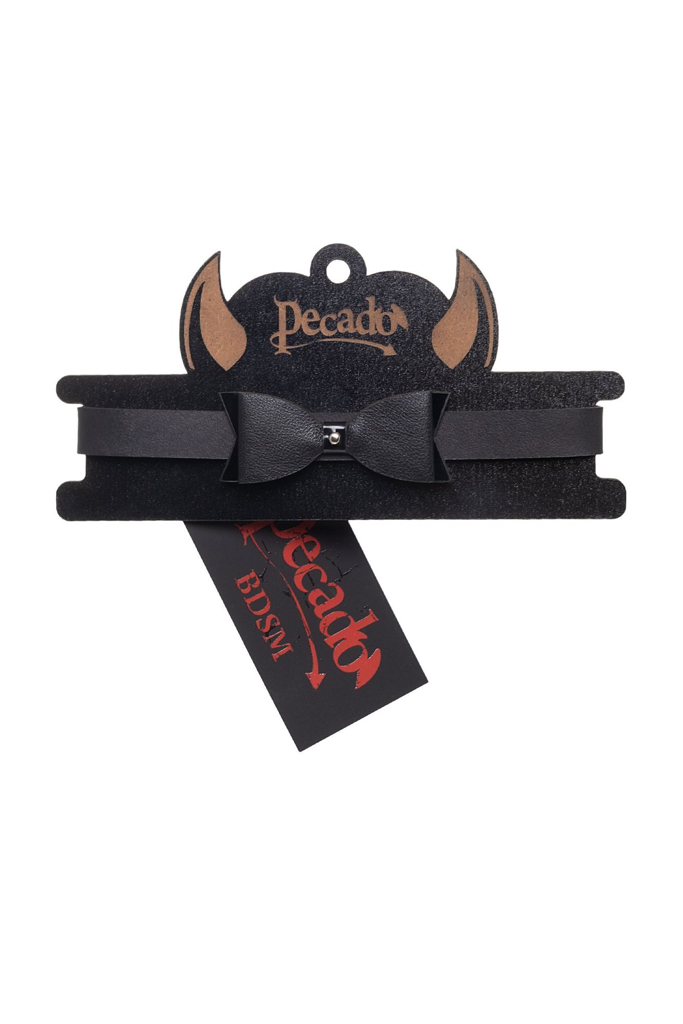 чокер pecado bdsm, с бабочкой, натуральная кожа, черный в России