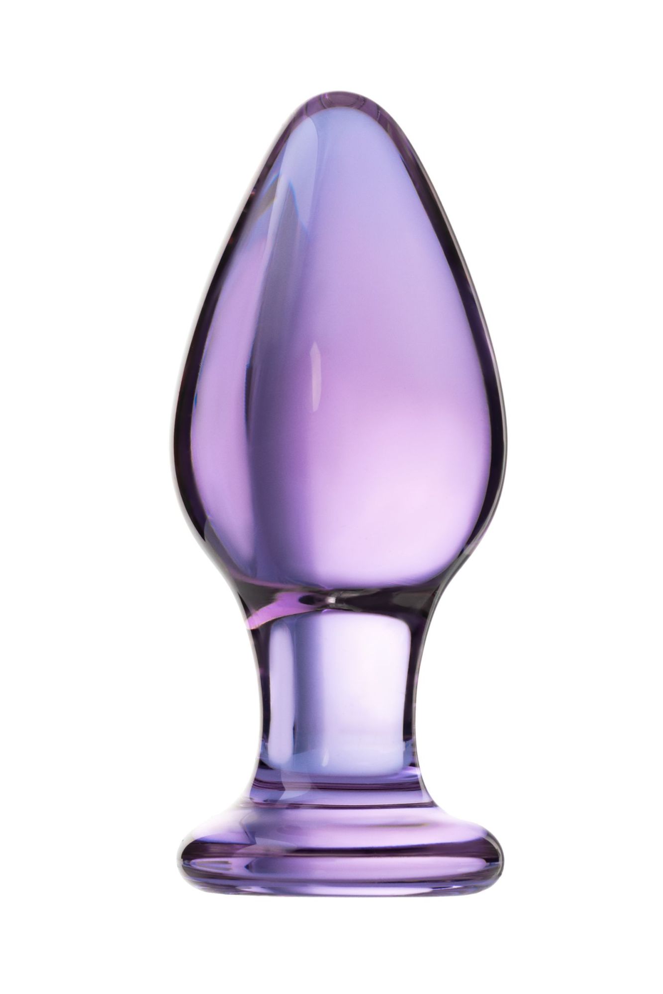анальная втулка sexus glass, стекло, фиолетовая, 10 см, ø 4 см в России