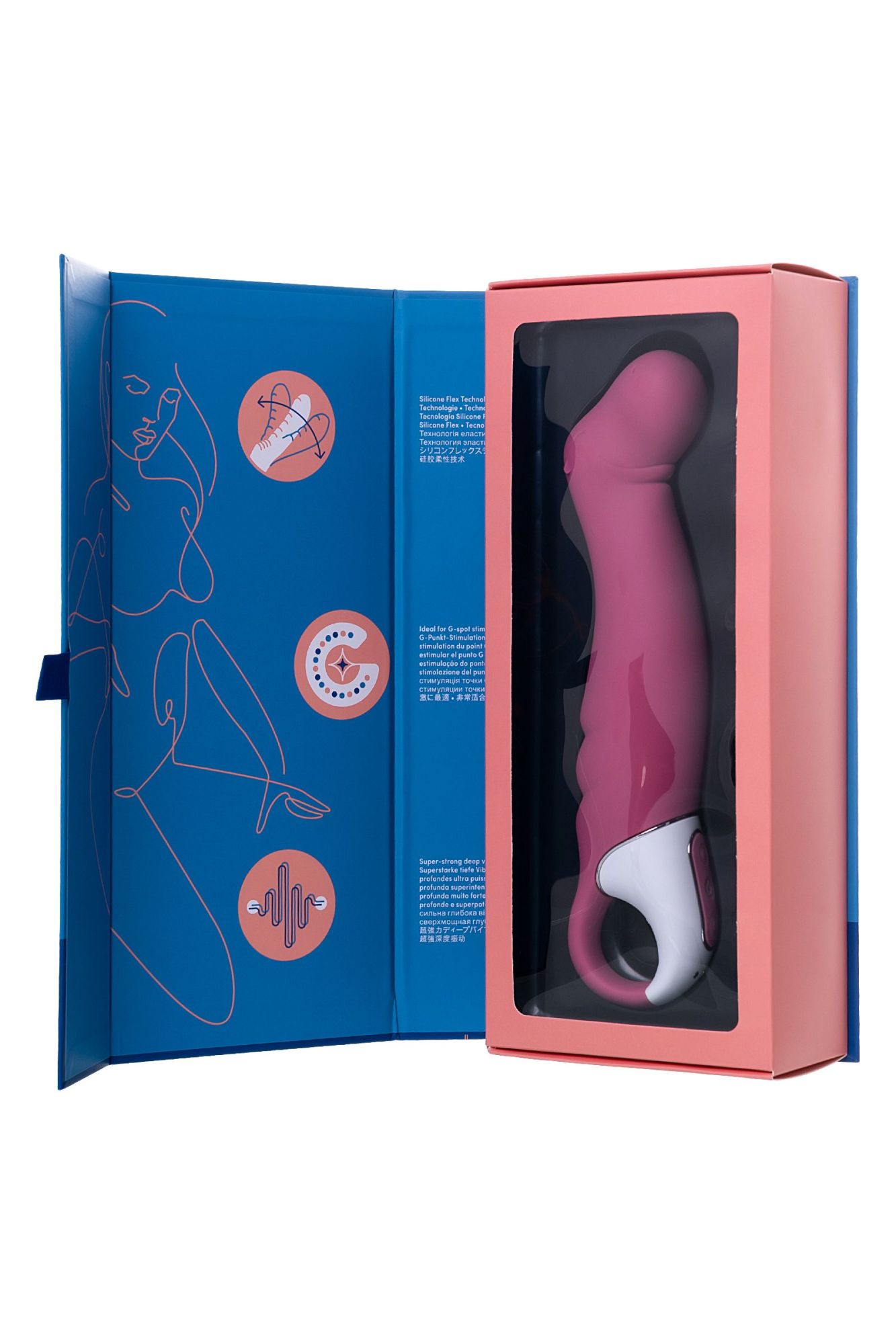 нереалистичный вибратор satisfyer vibes petting hippo, силикон, красный, 22,9 см. в России