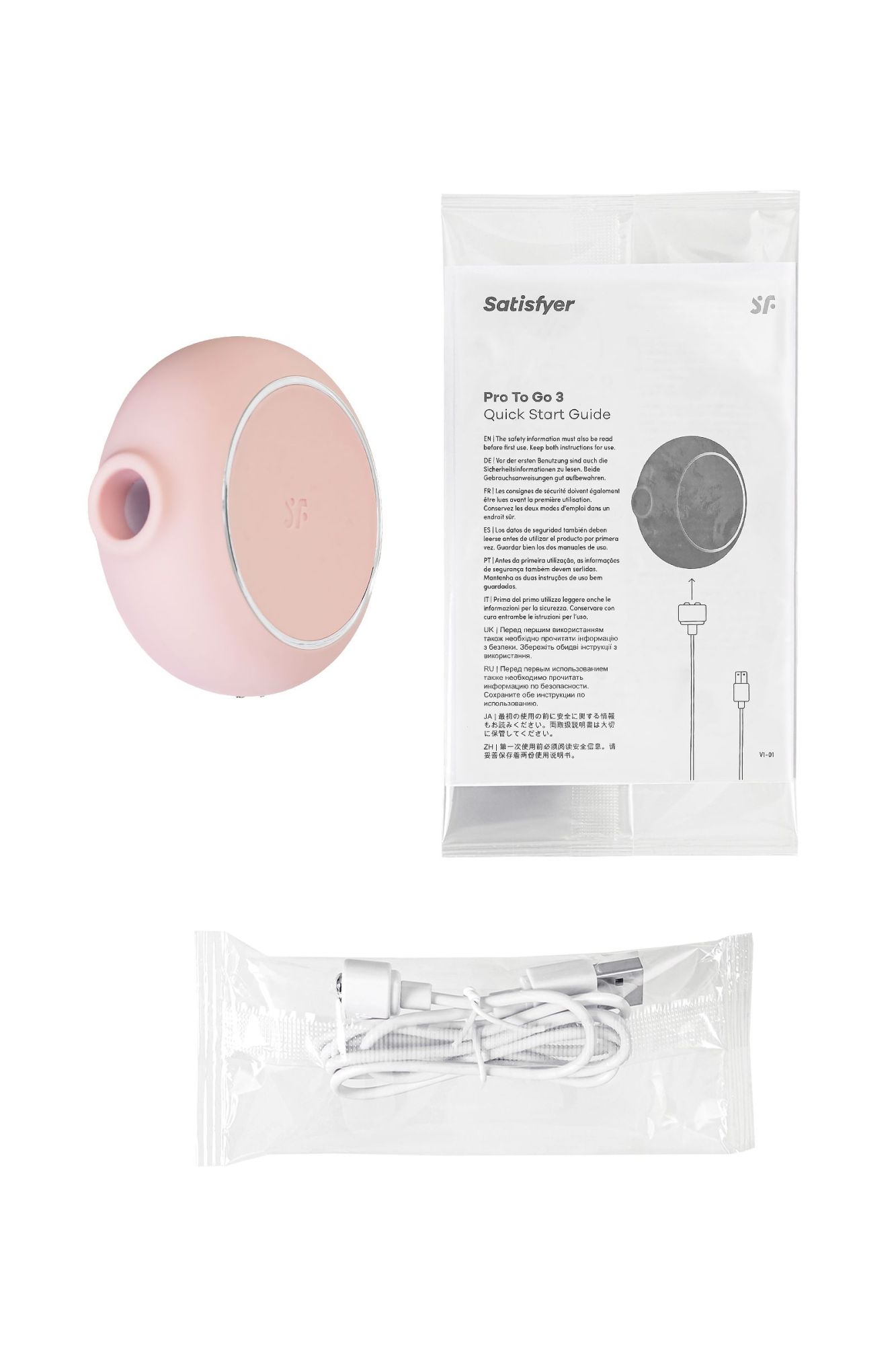 вакуумный стимулятор клитора satisfyer pro to go 3, розовый в России