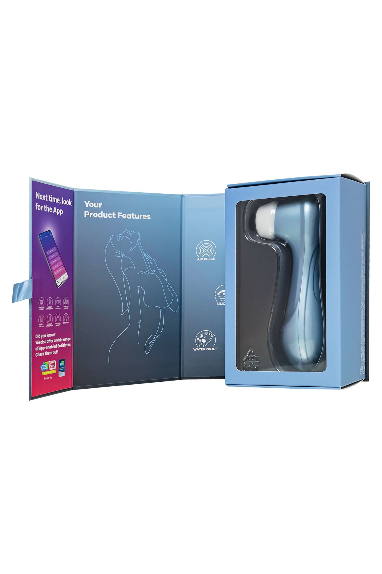 вакуум-волновой бесконтактный стимулятор клитора satisfyer pro 2, силикон, голубой, 16,5 см в России