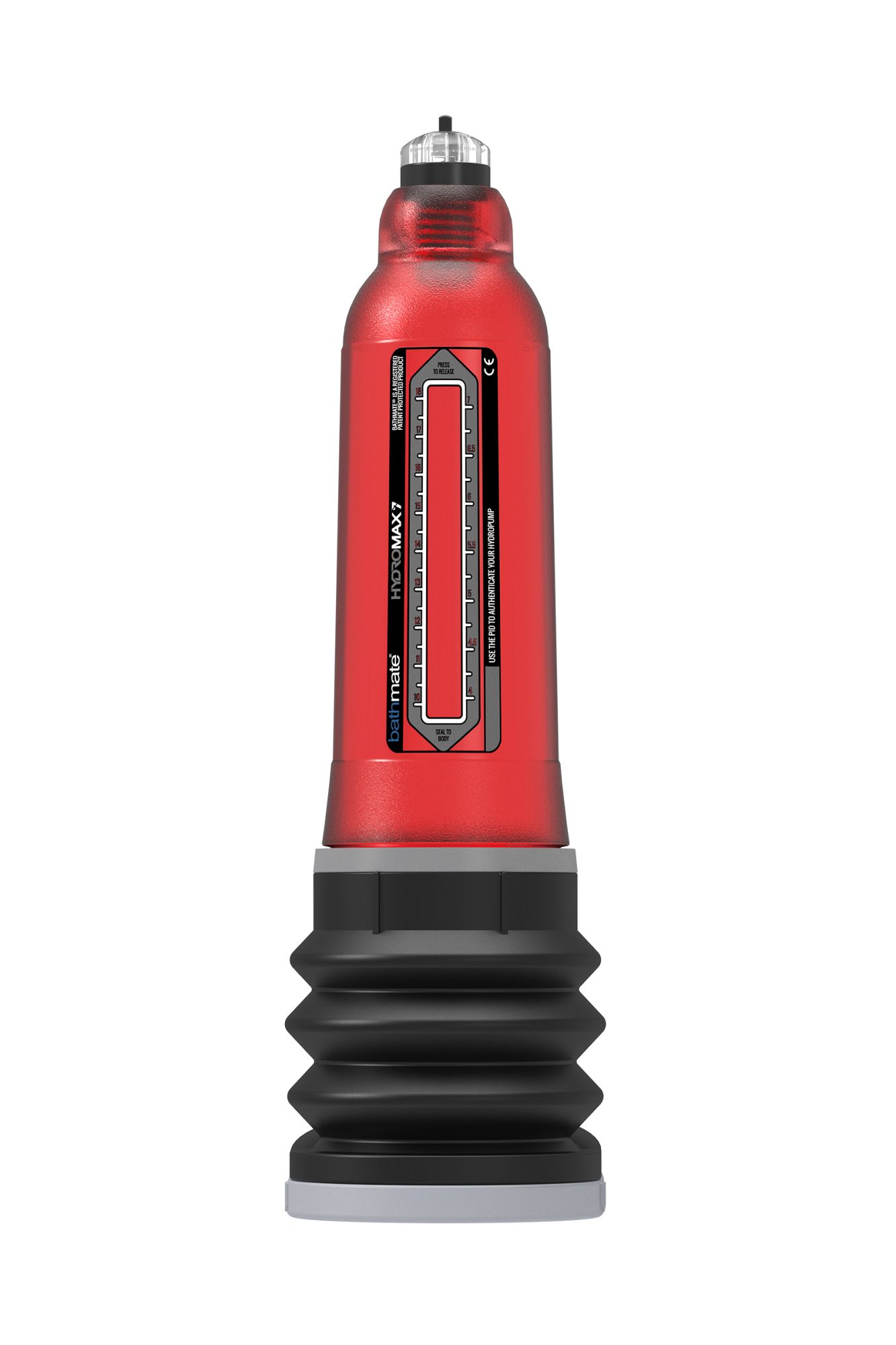 гидропомпа bathmate hydromax7, abs пластик, красный, 30 см (аналог hydromax x30) в России