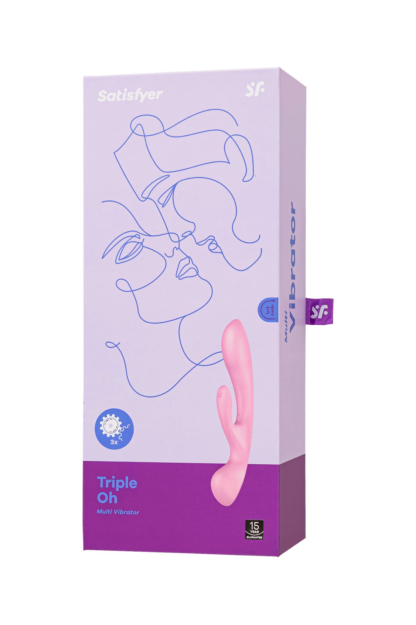 нереалистичный вибратор satisfyer triple oh, силикон, розовый, 24 см в России