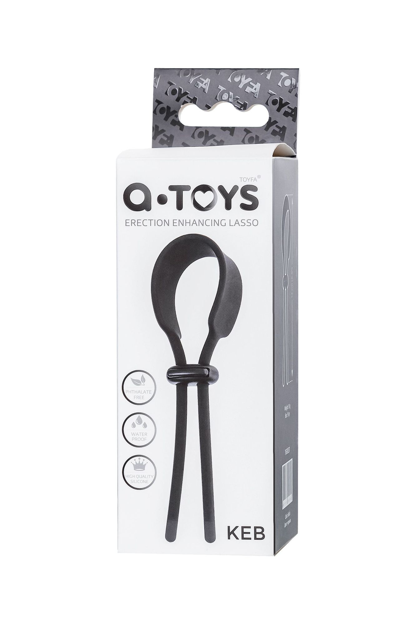 лассо на пенис a-toys by toyfa keb, силикон, черное, 14 см в России