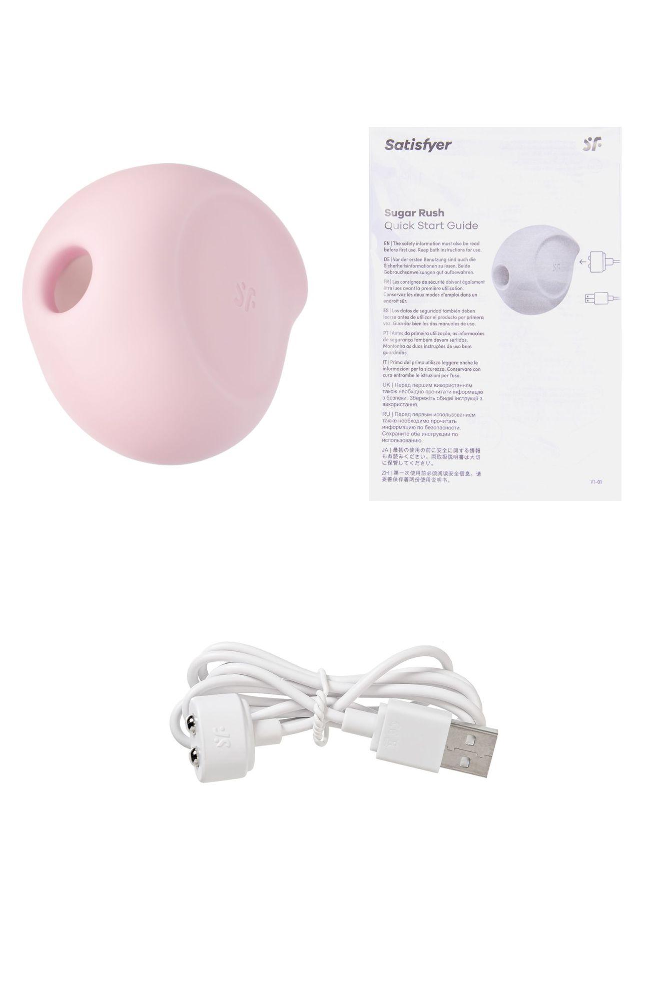 вакуум-волновой бесконтактный стимулятор клитора satisfyer sugar rush, силикон, розовый, 8,2 см в России