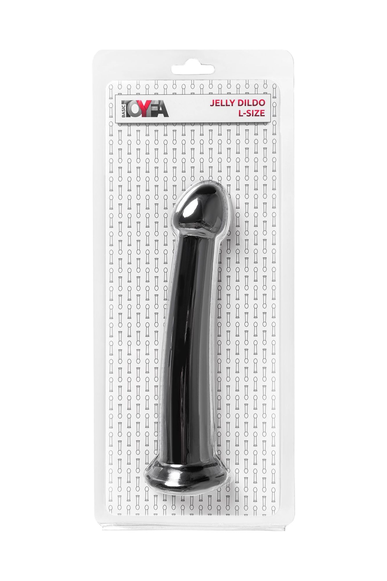 нереалистичный фаллоимитатор jelly dildo l toyfa basic, tpe, чёрный, 20 см в России